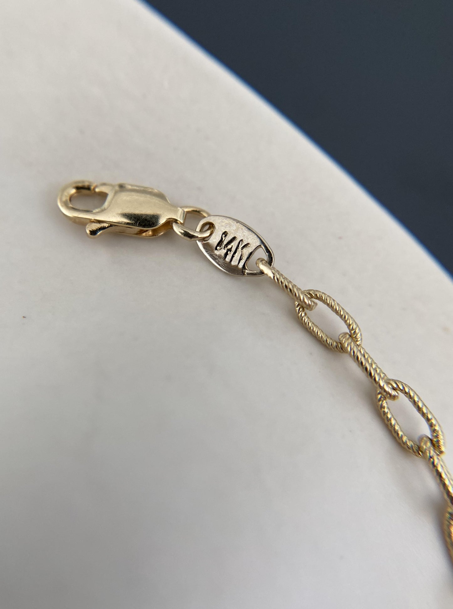 14K Oval Rope Anklet