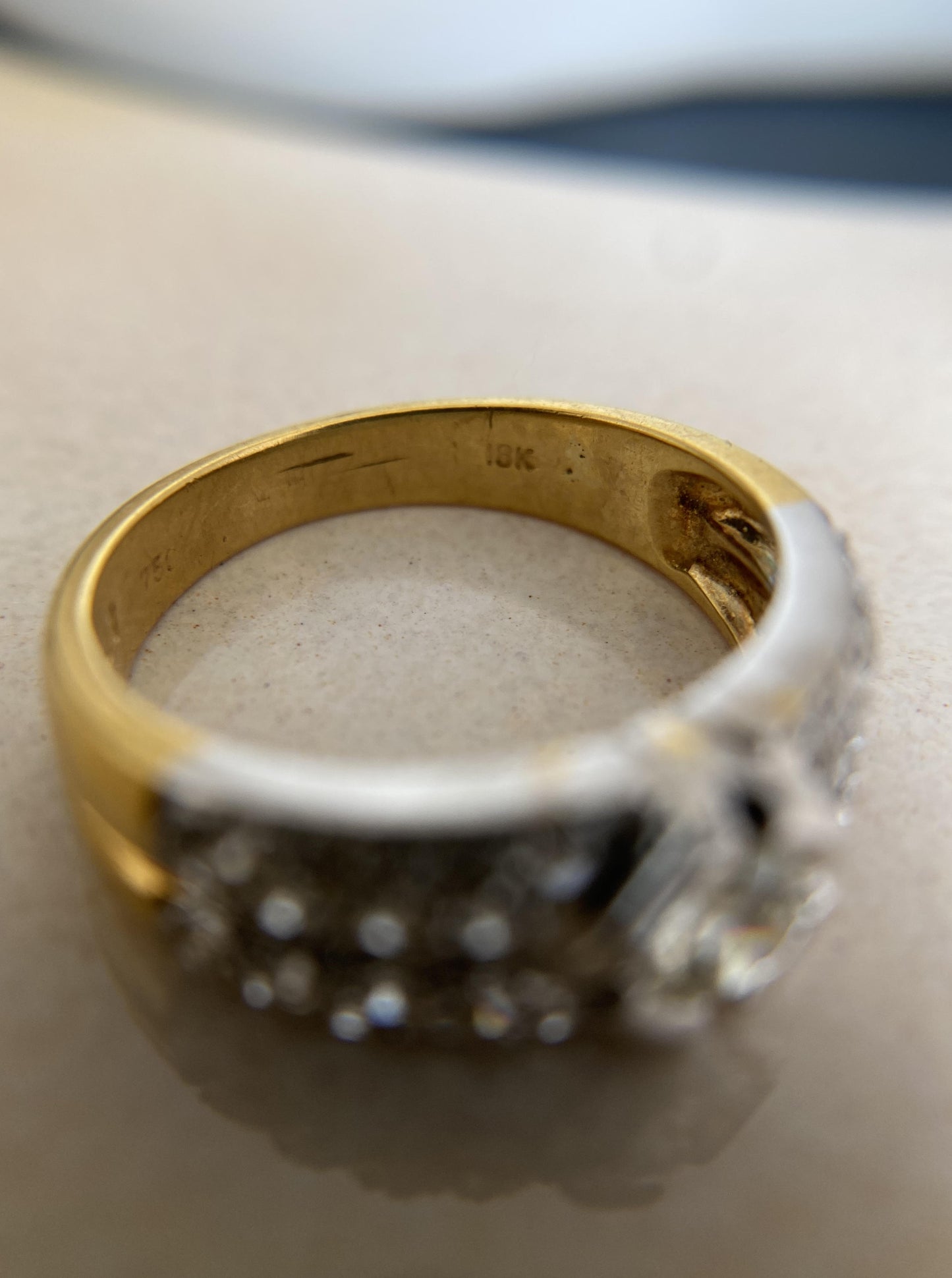 Vintage Diamond Cluster Band