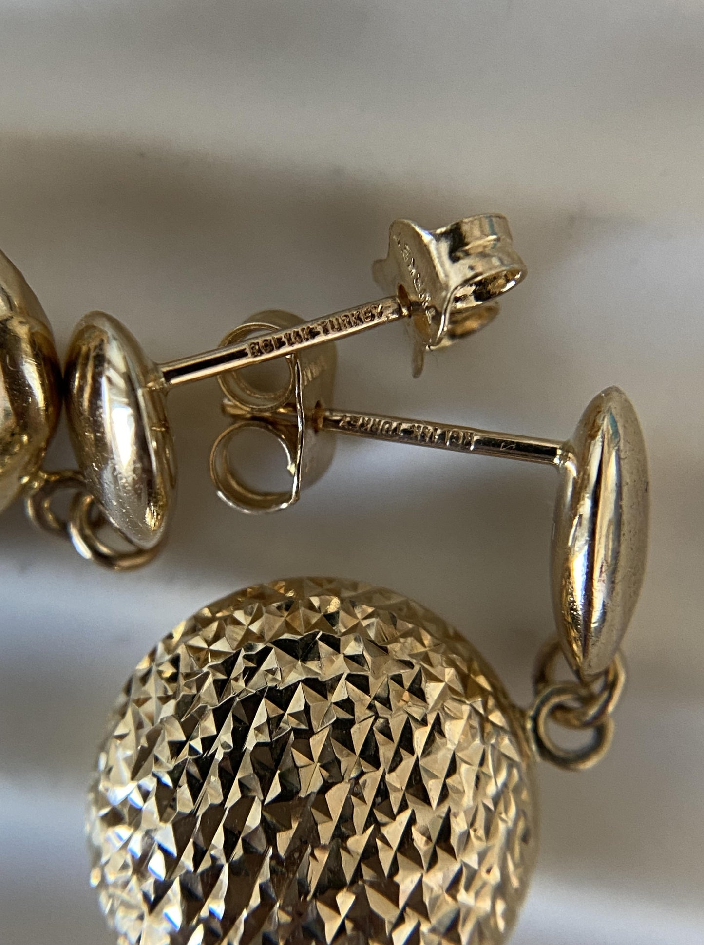 Pineapple Diamond Cut Dangle Earring