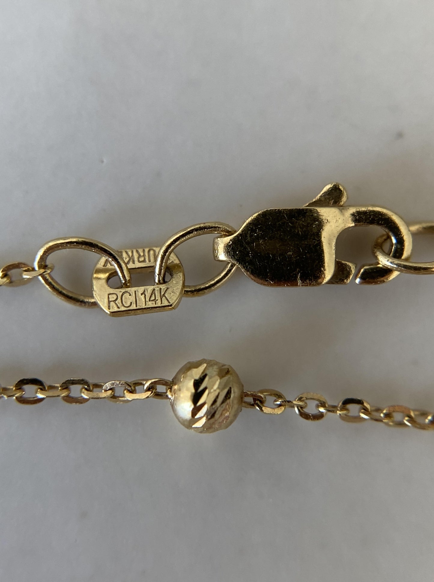 14K Beaded Chain