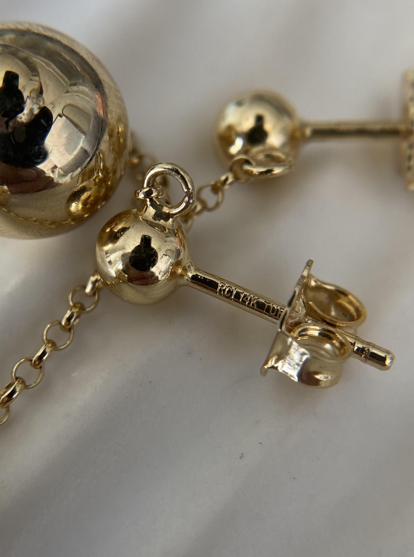 Double Ball Dangle Earring
