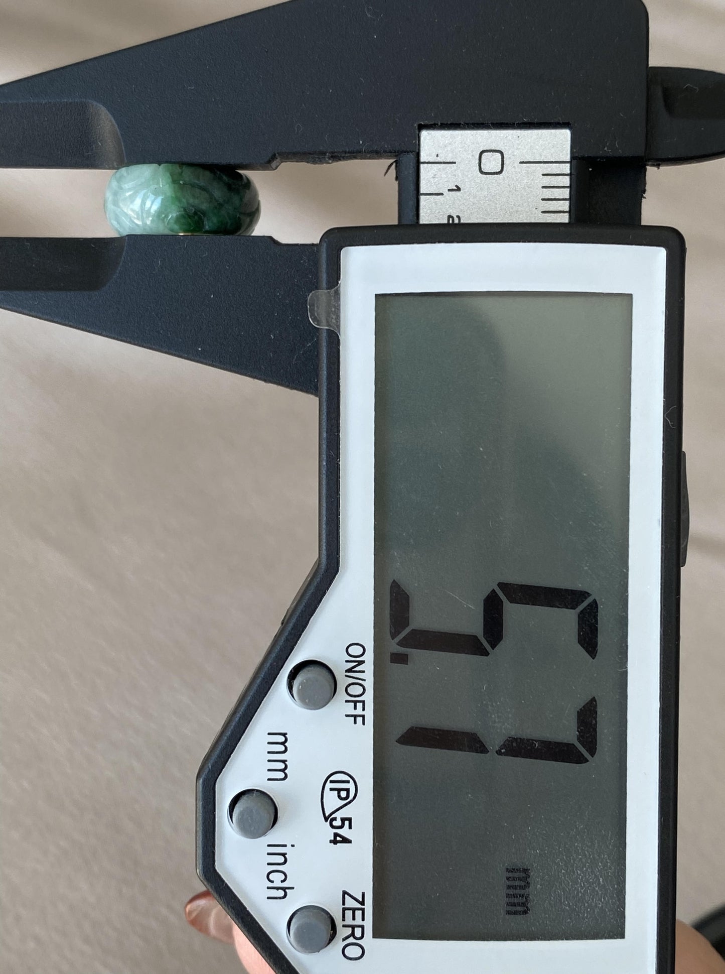 Chunky Carved Jade Coin Charm