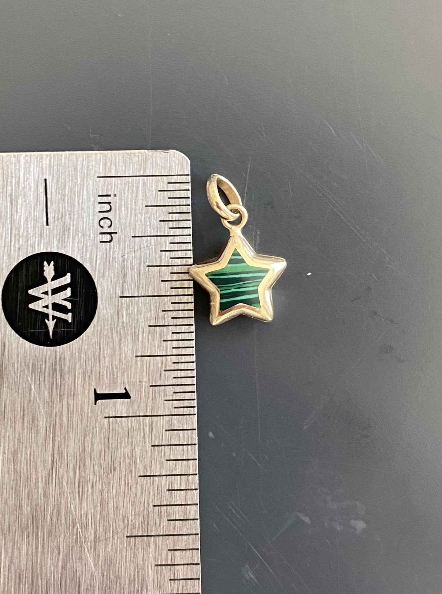 Puffy Malachite Star Charms
