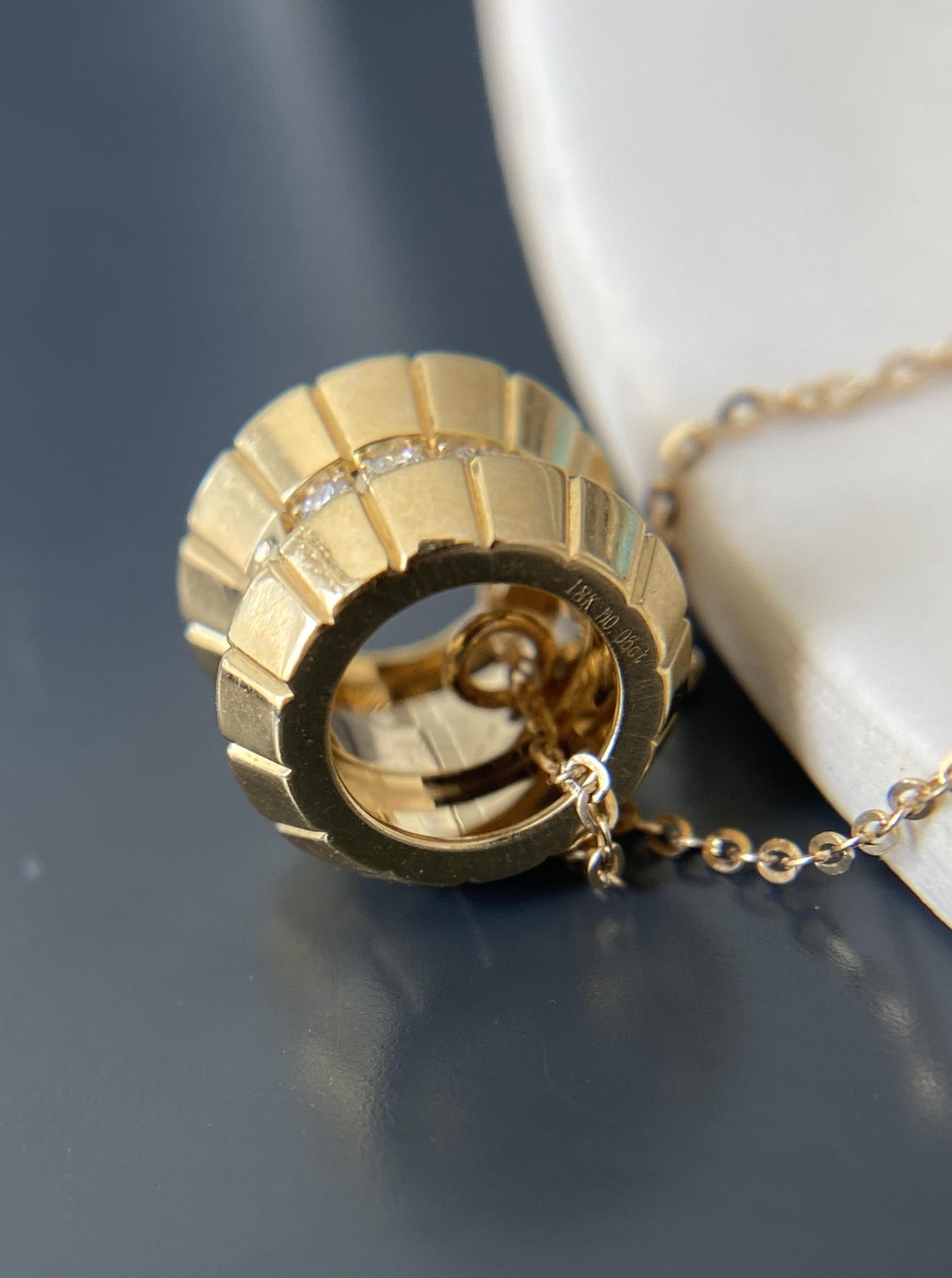 18K Diamond Roller Necklace