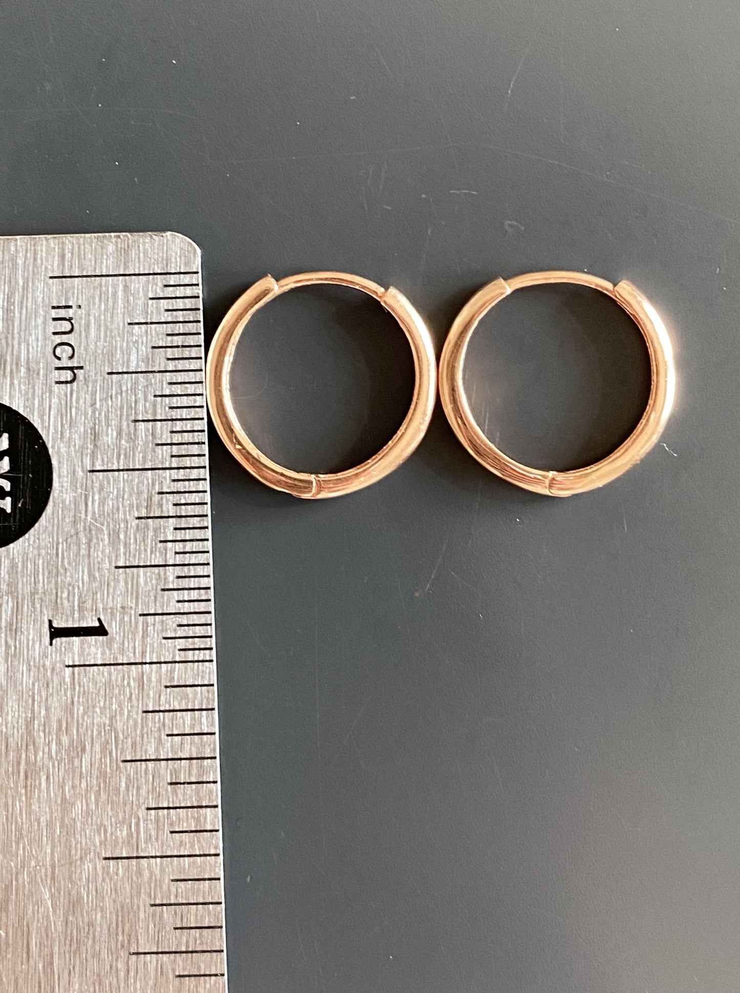 14K Rose Gold Small Hoops