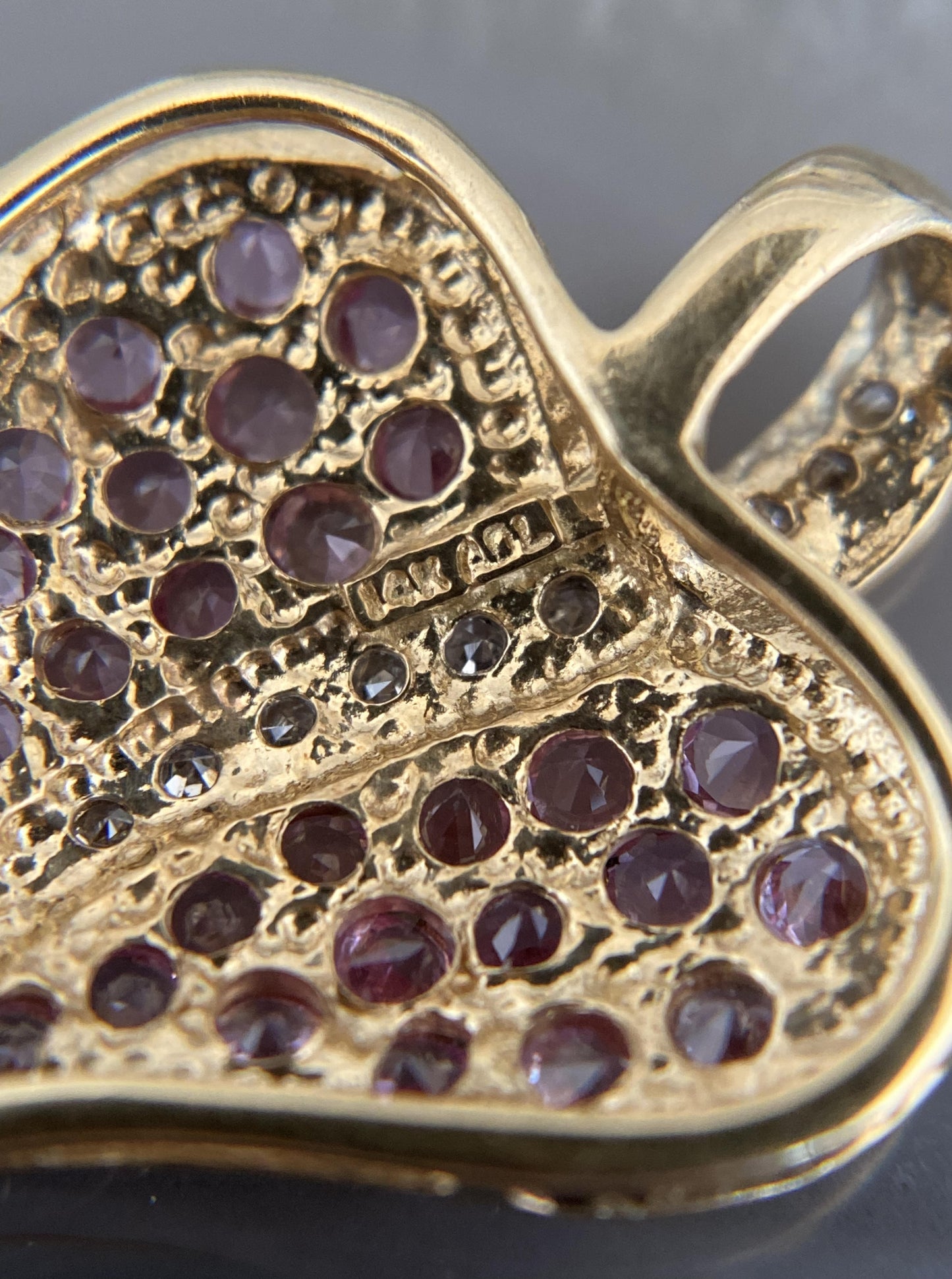 Pink Sapphire Heart Pendant