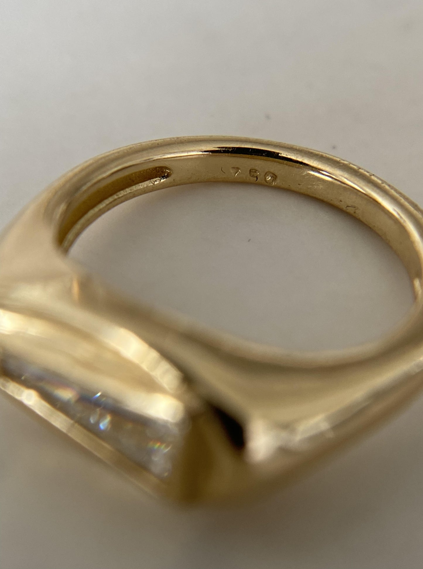 Tapered Cut Diamond Signet Ring
