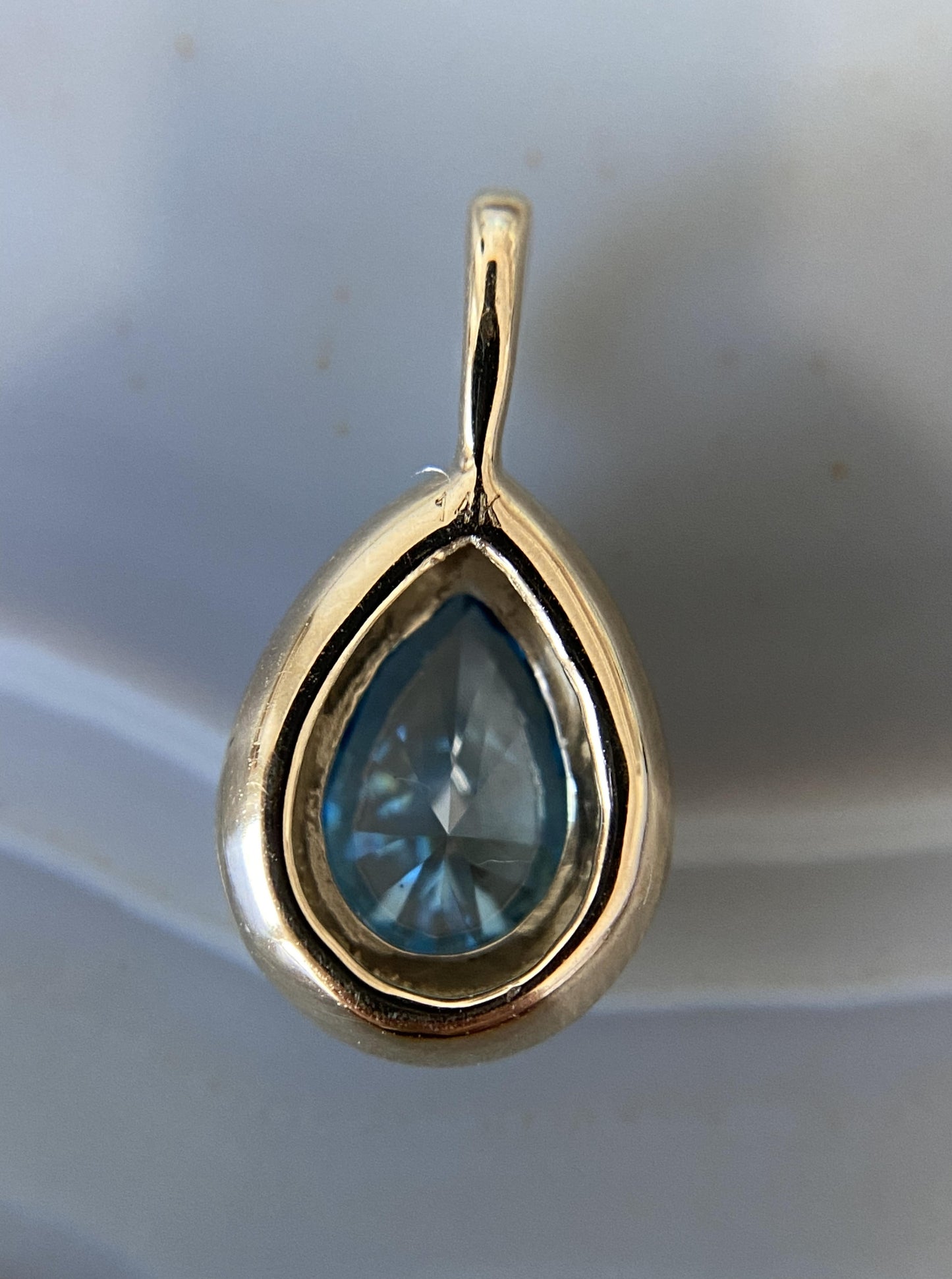 Blue Diamond Charm (Pear Shape)
