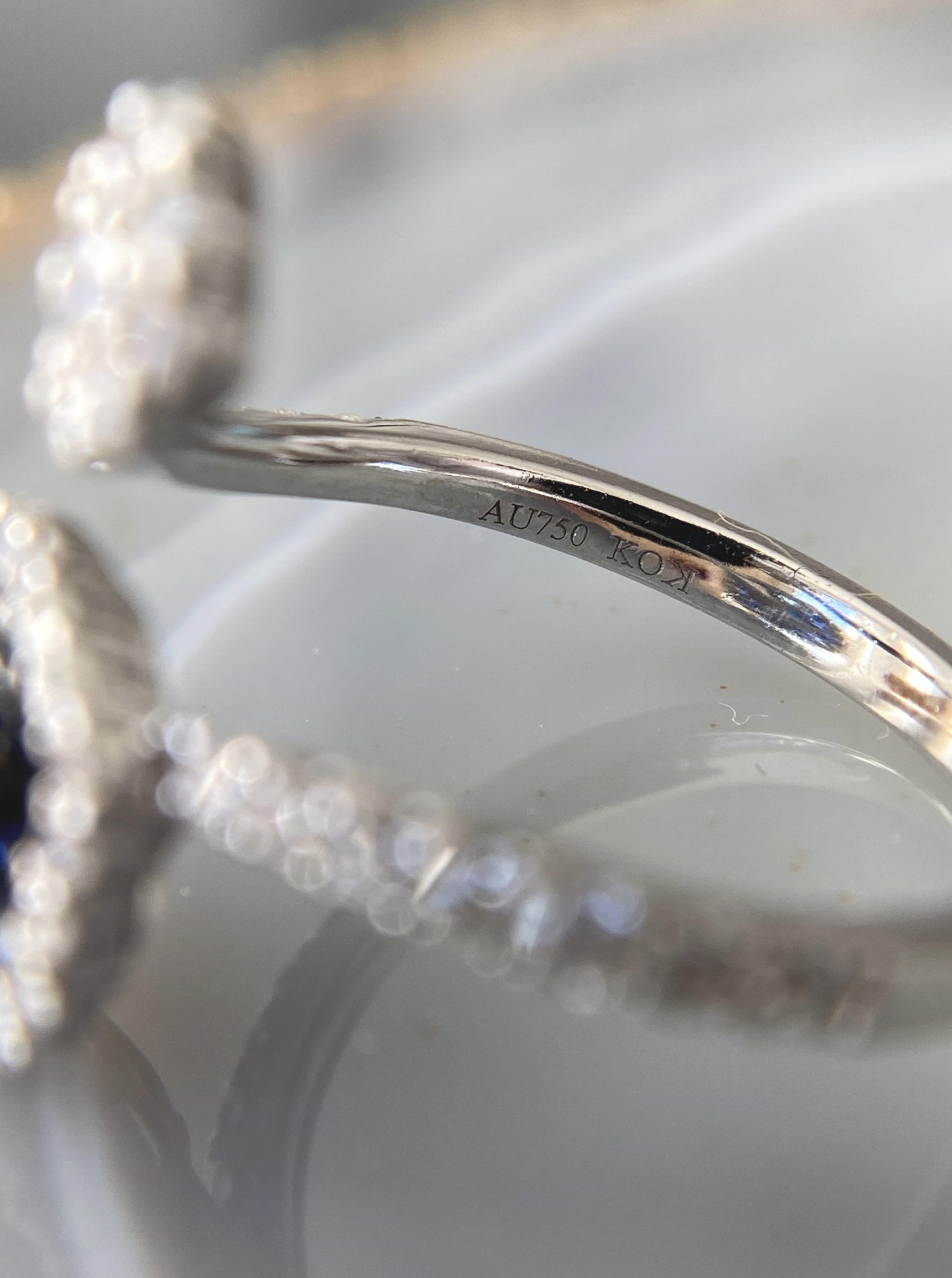 Sapphire and Diamond Toi Et Moi Ring