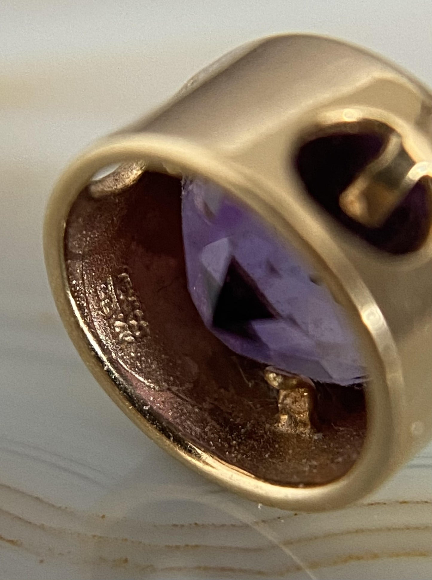 Vintage Bezel Amethyst Charm