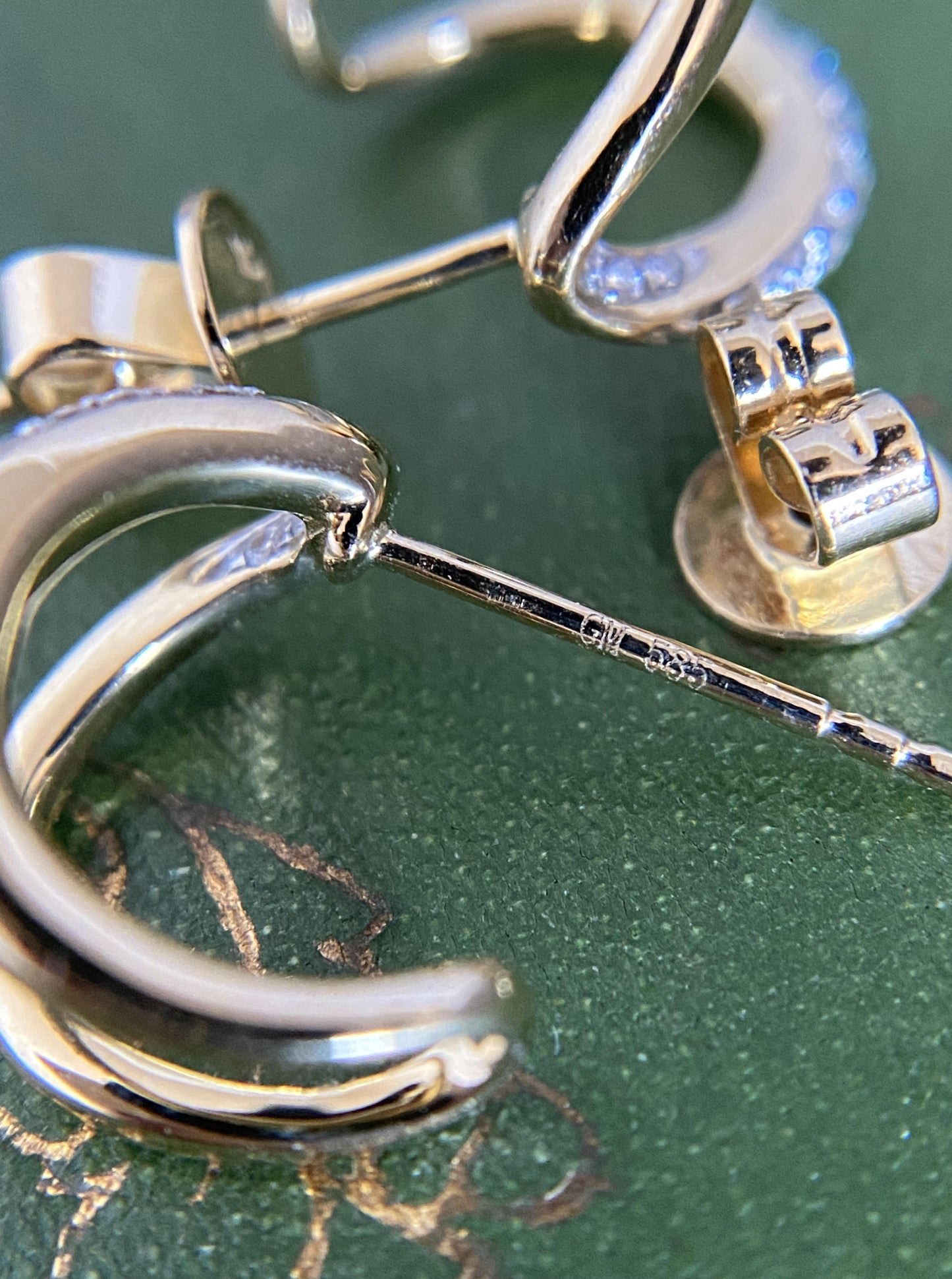 Diamond Serif Loop Studs