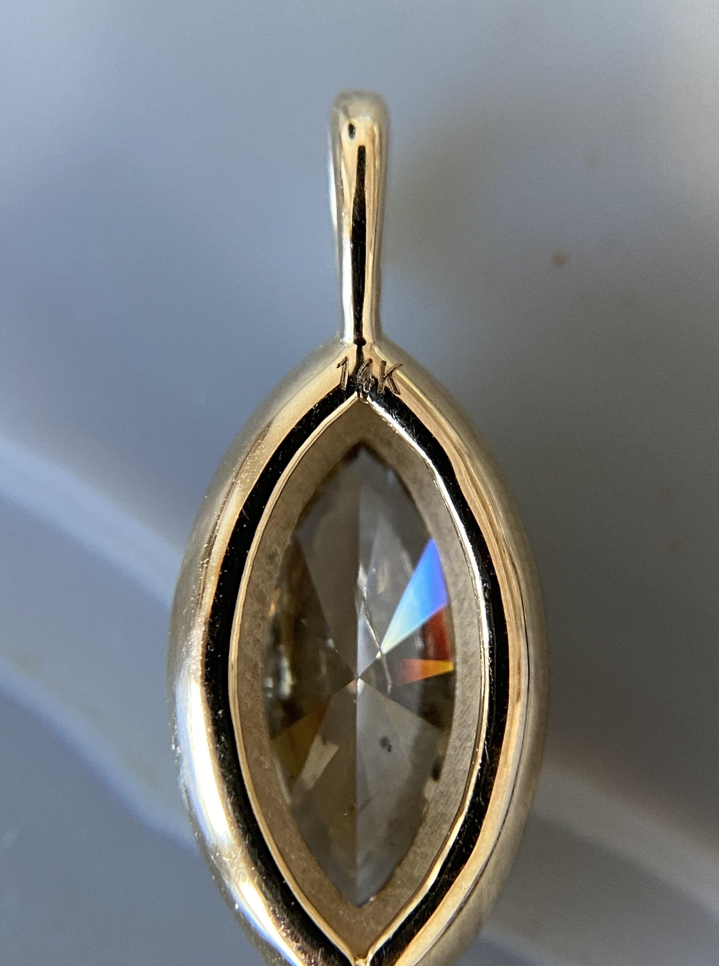 Brown Diamond Charm (Marquise Shape)