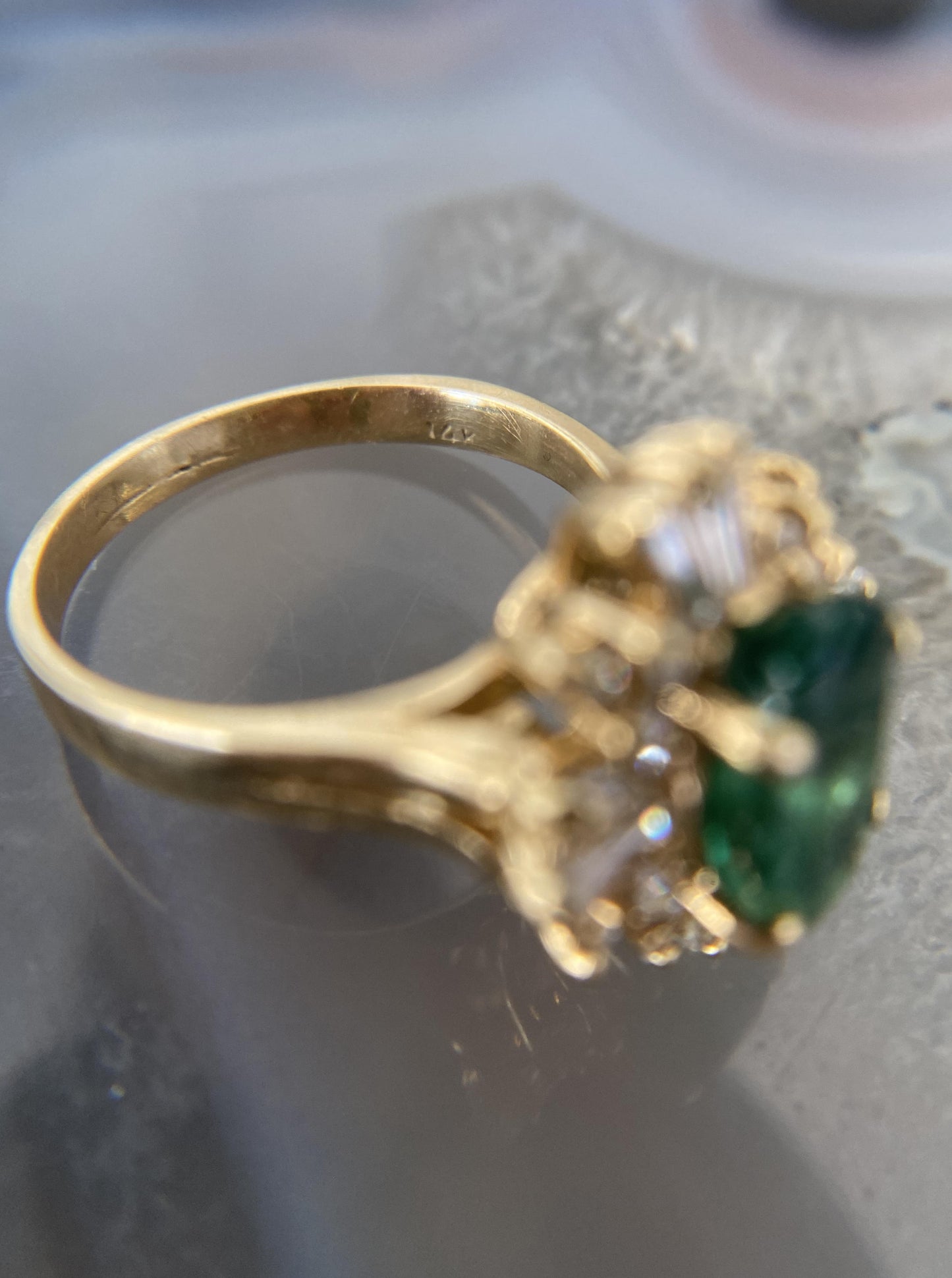 Vintage Emerald Ballerina Ring