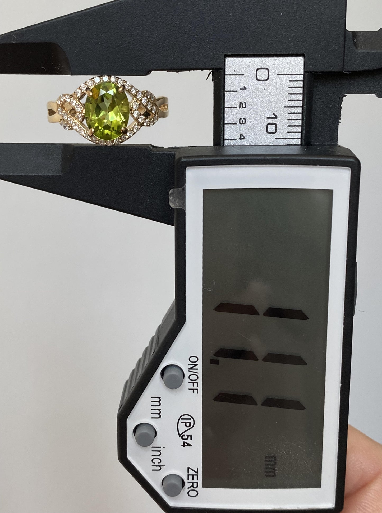 Peridot & Diamond Ring