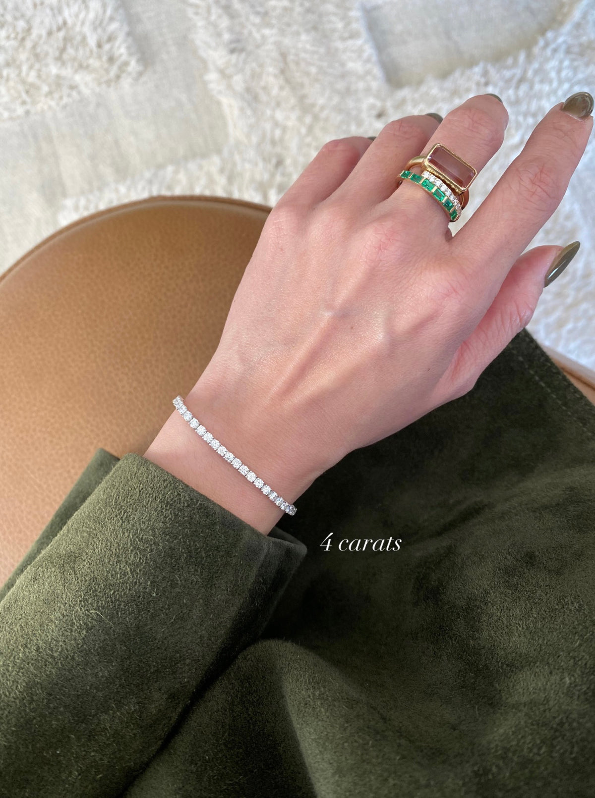 14K Lab Diamond Bracelets
