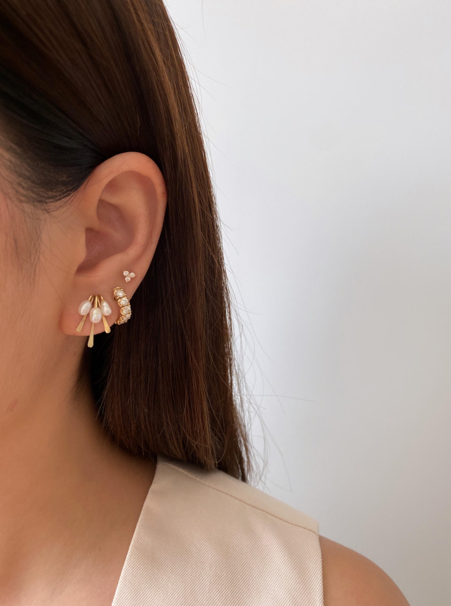 Vintage Rice Pearl Earrings