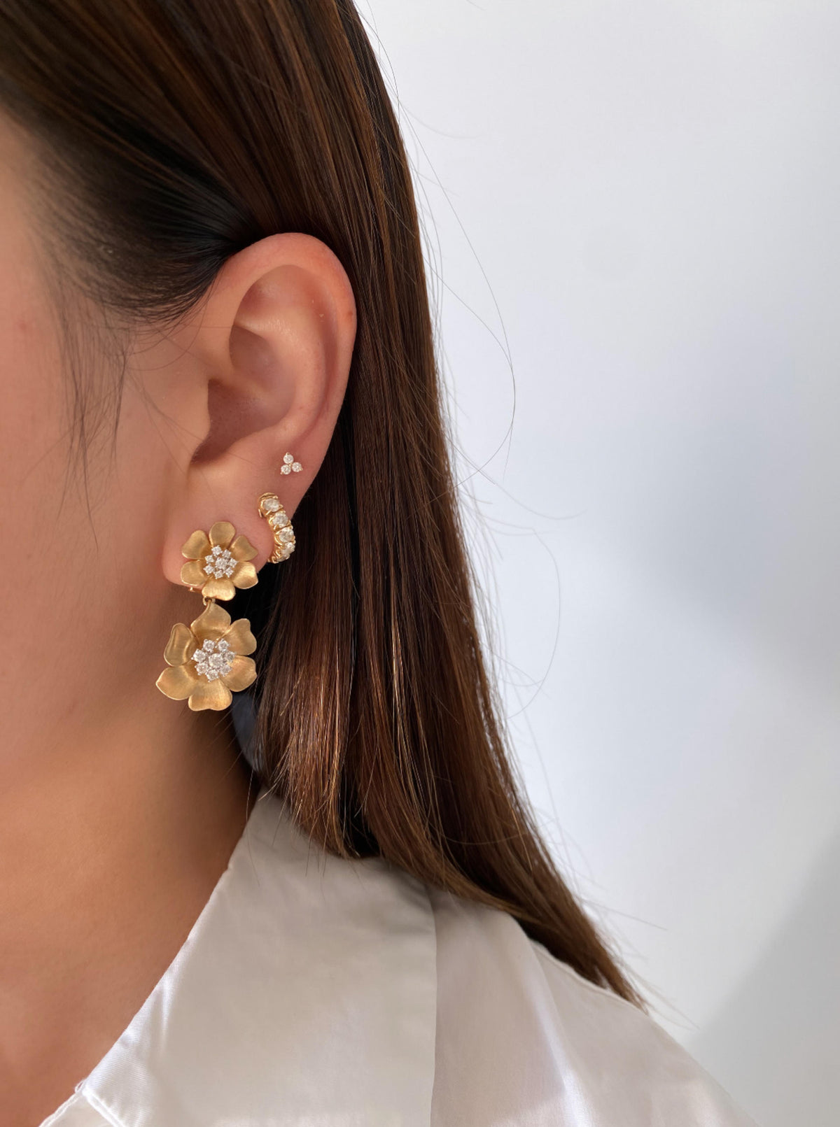 Double Floral Earrings