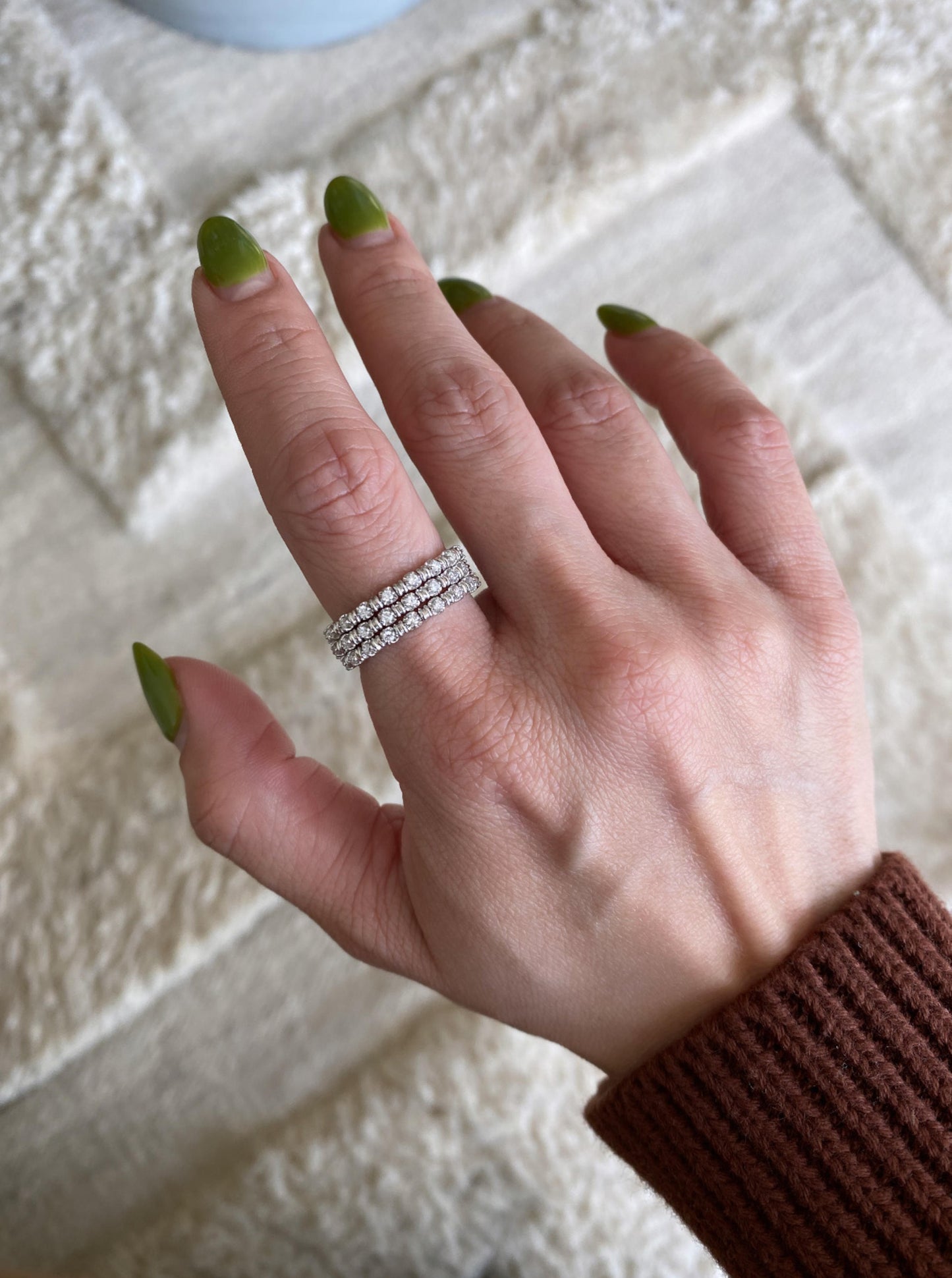 White Gold Wire Diamond Ring