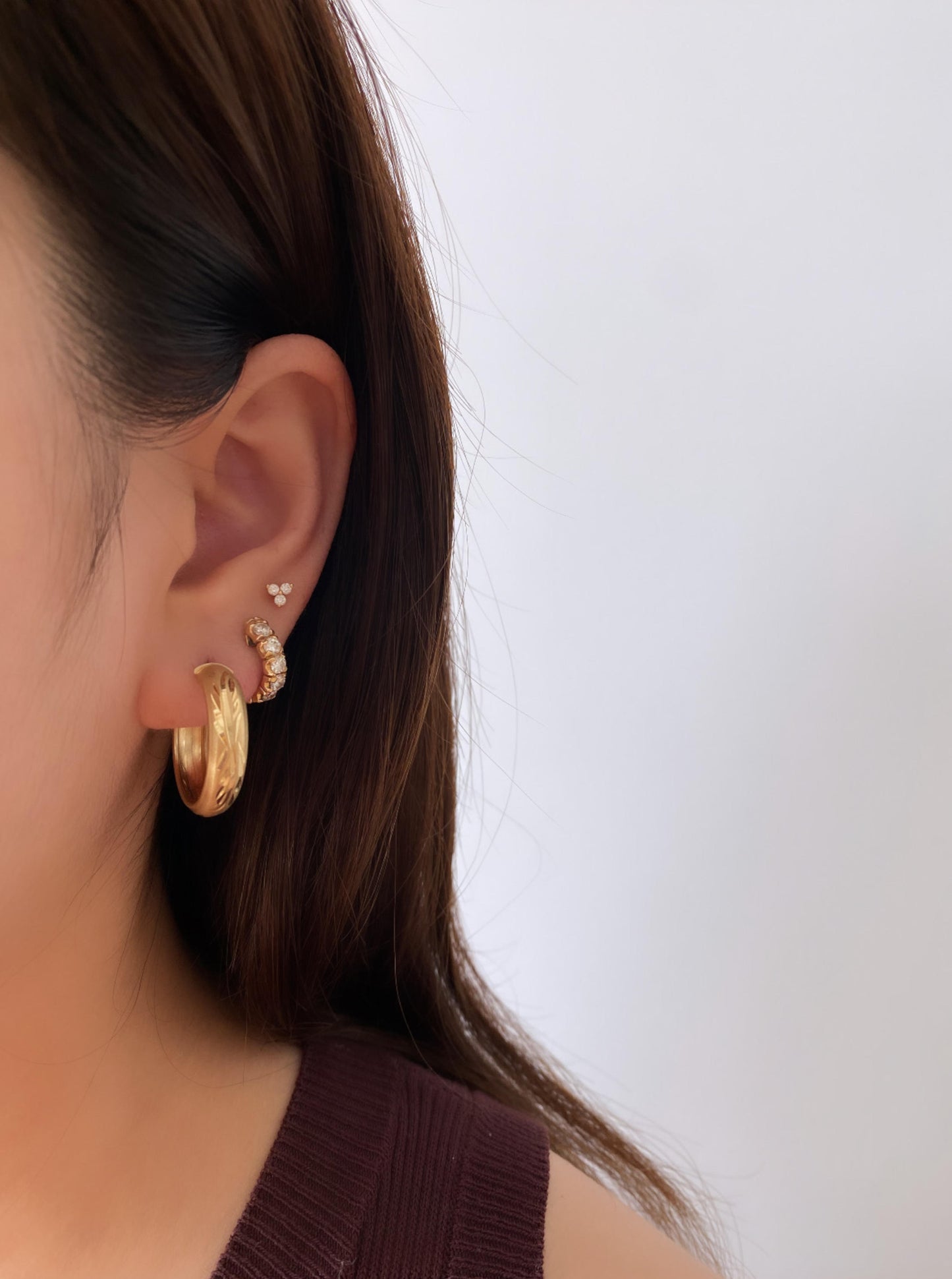 Firework Diamond Cut Hoops