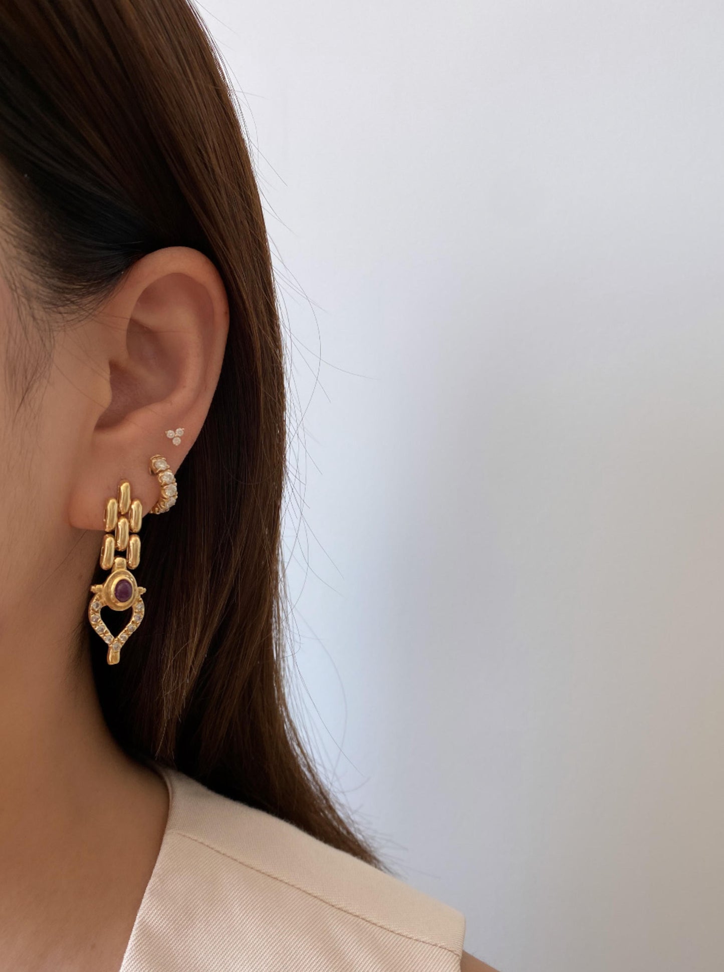 Vintage Ruby Earrings