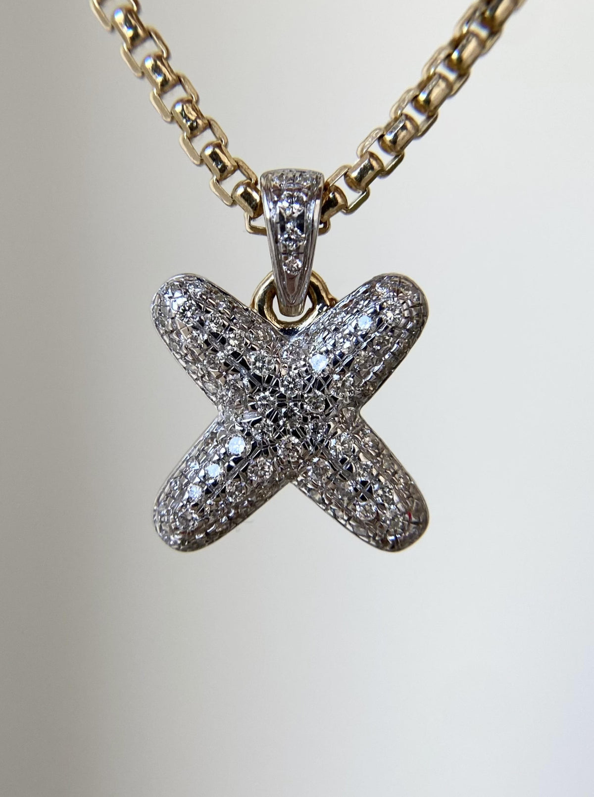 Letter "X" Diamond Charm