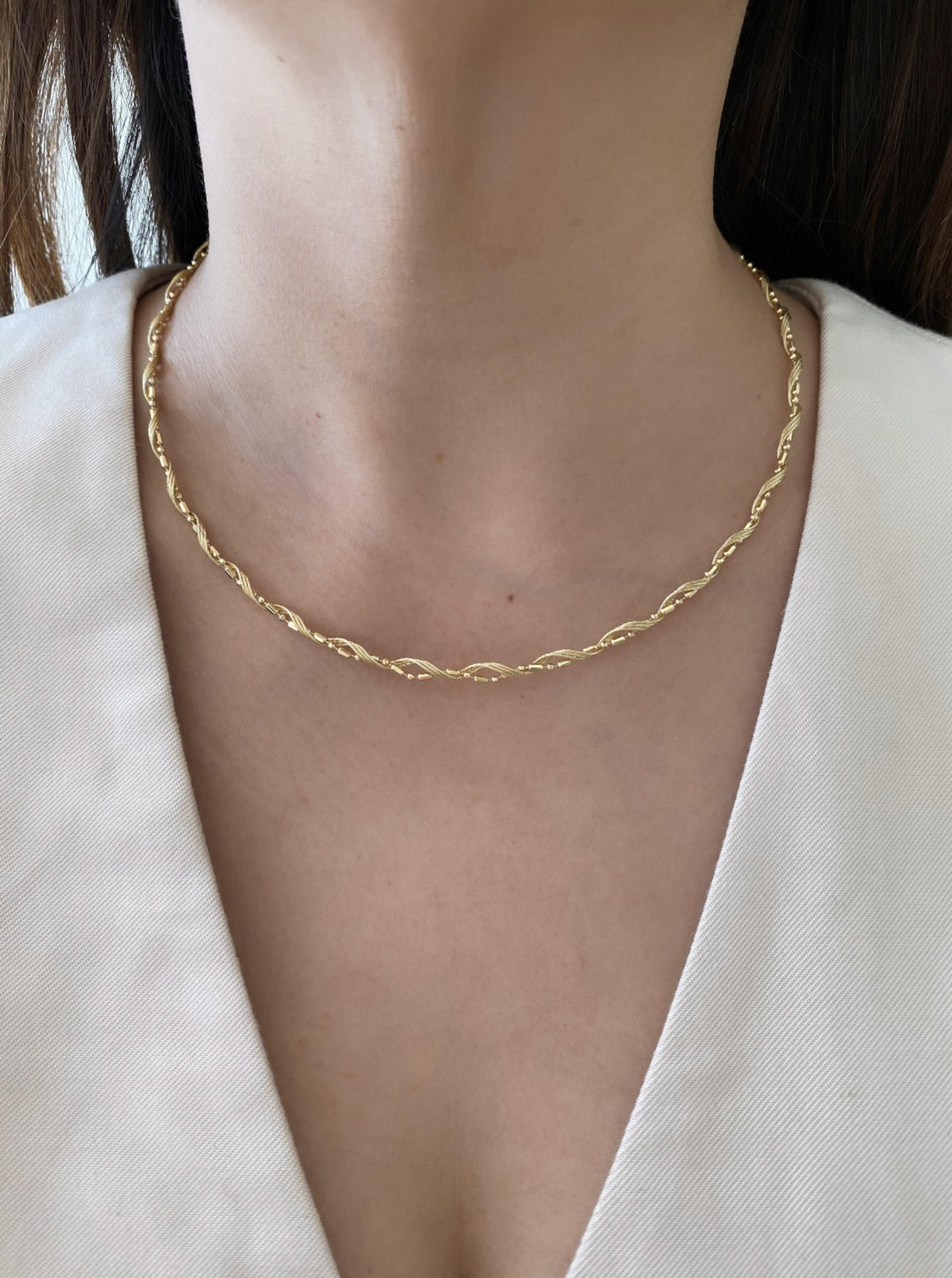 Twisted Rope Omega Necklace