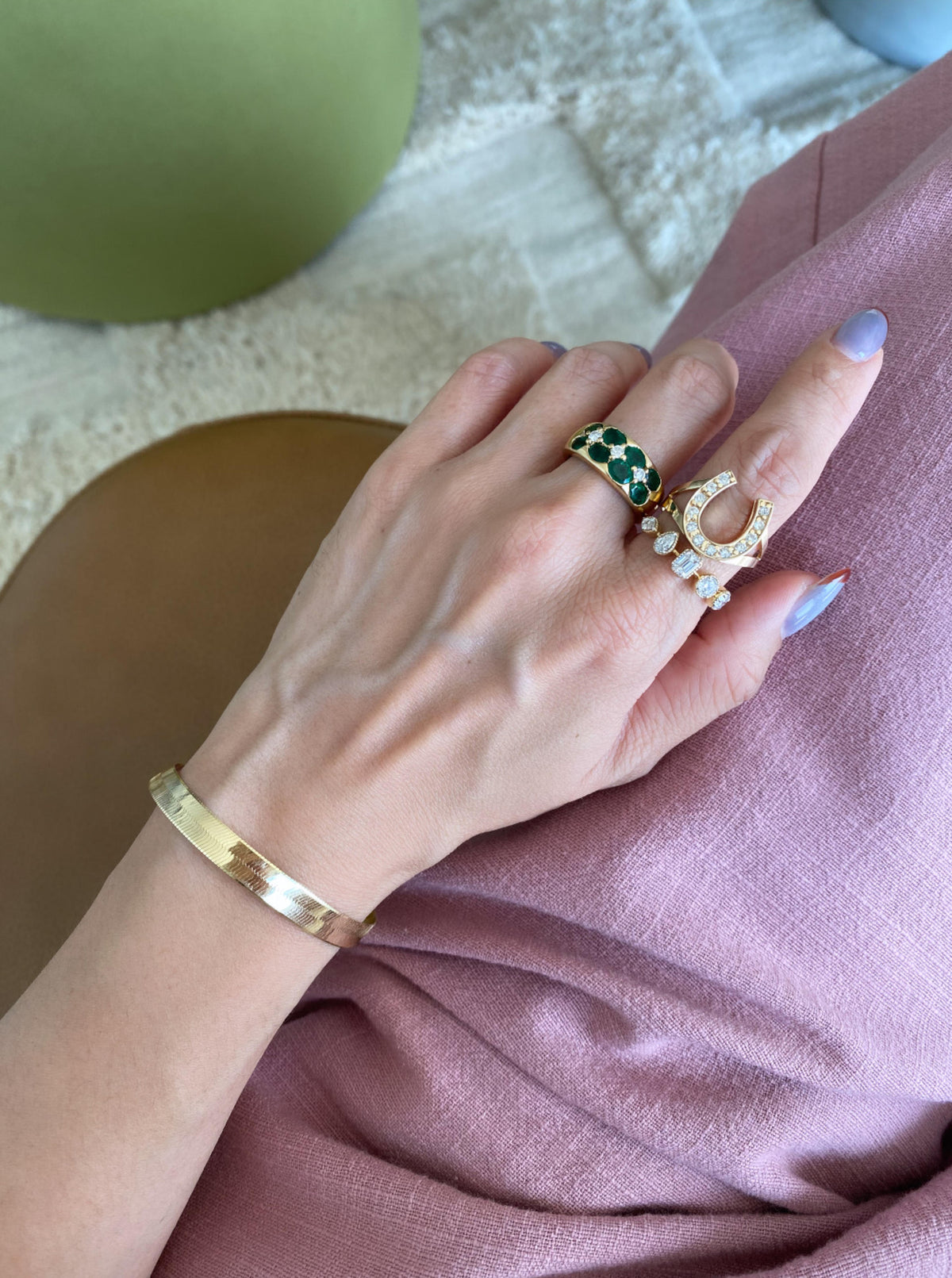 Wide Herringbone Bracelet (5.9mm)