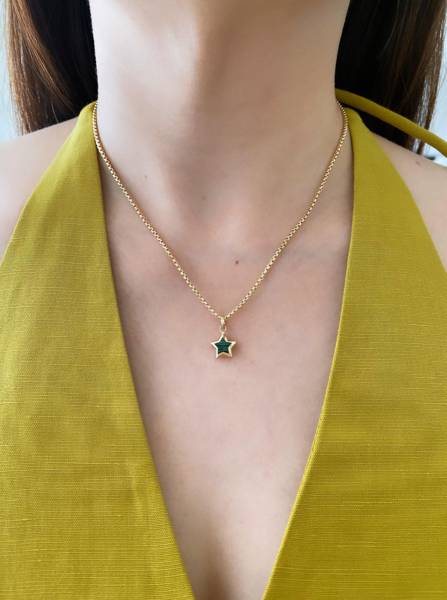 Puffy Malachite Star Charms
