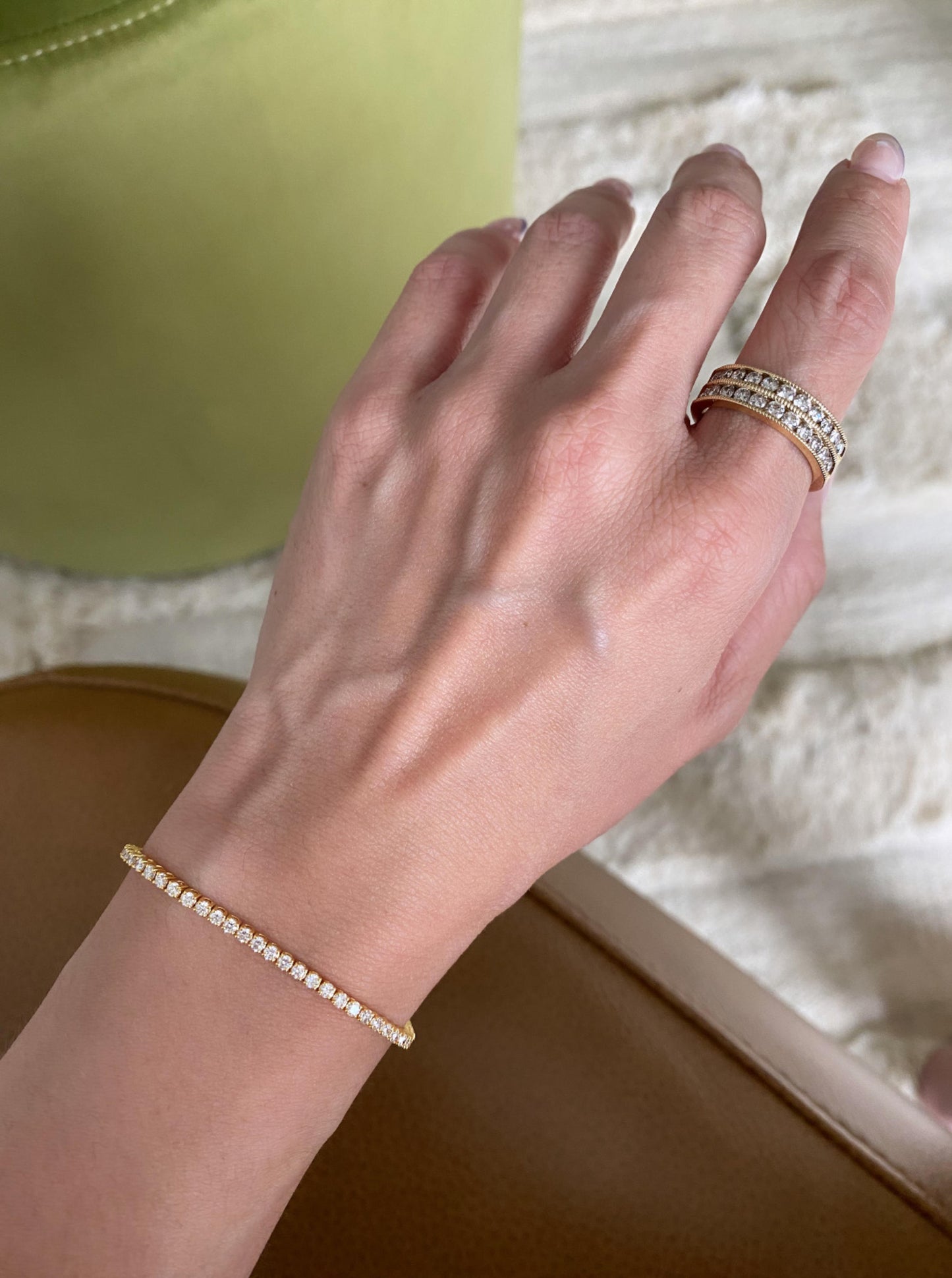 Lab Tennis Diamond Bracelets (yellow gold)