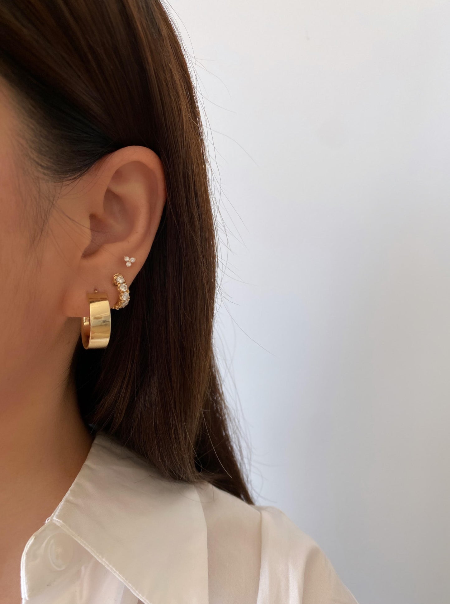 Wide Flat Hoops