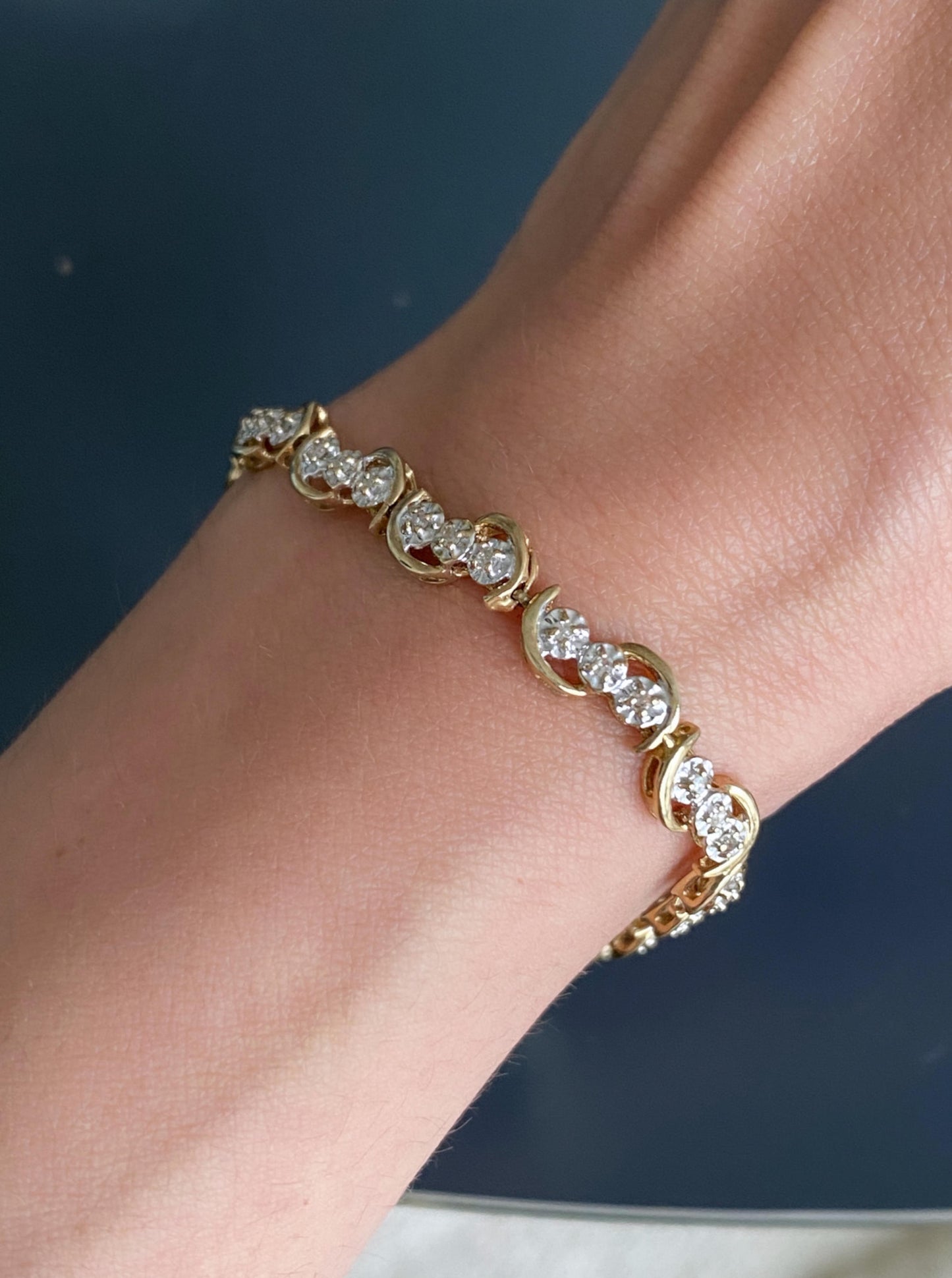 10K Vintage Diamond Bracelet