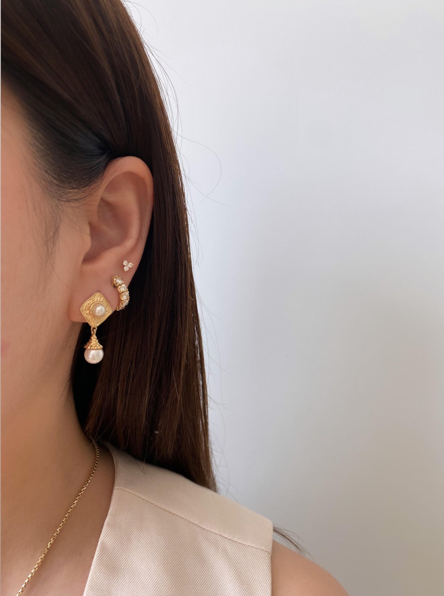 Vintage Double Pearl Earrings