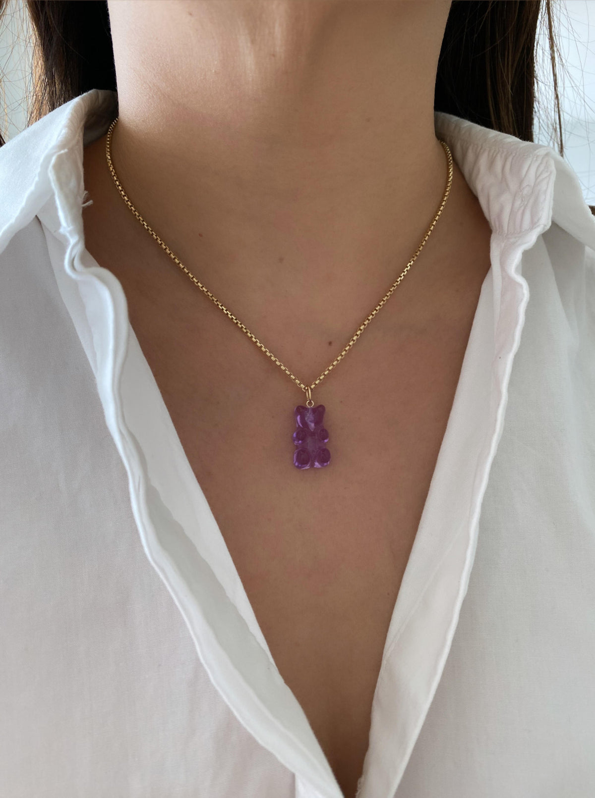 14K Resin Grape Gummy Bear Charm