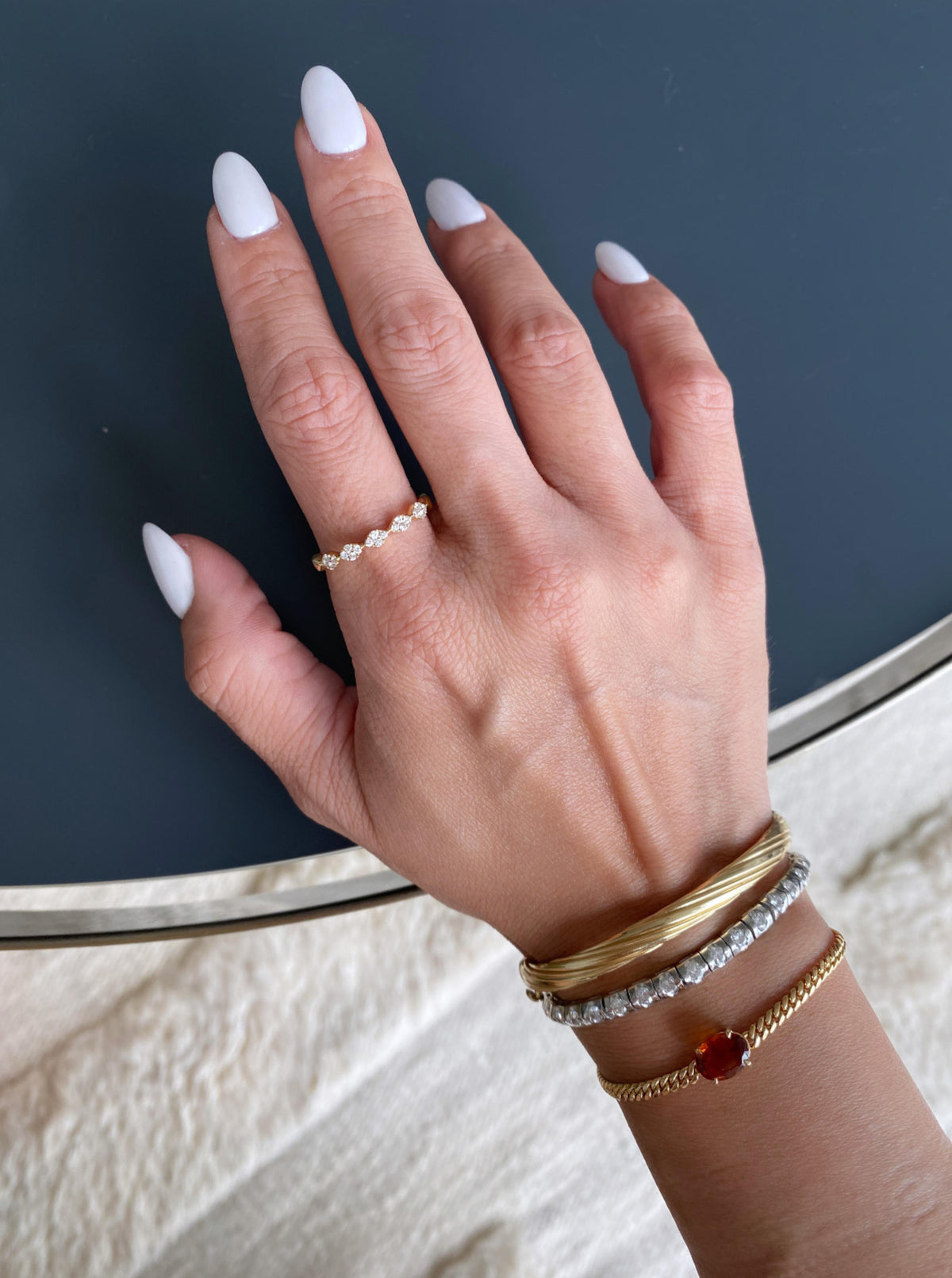 Dainty Marquise Diamond Band
