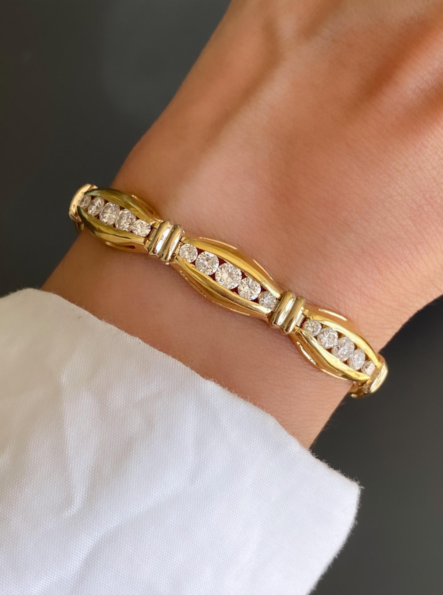 Vintage Channel Diamond Bracelet