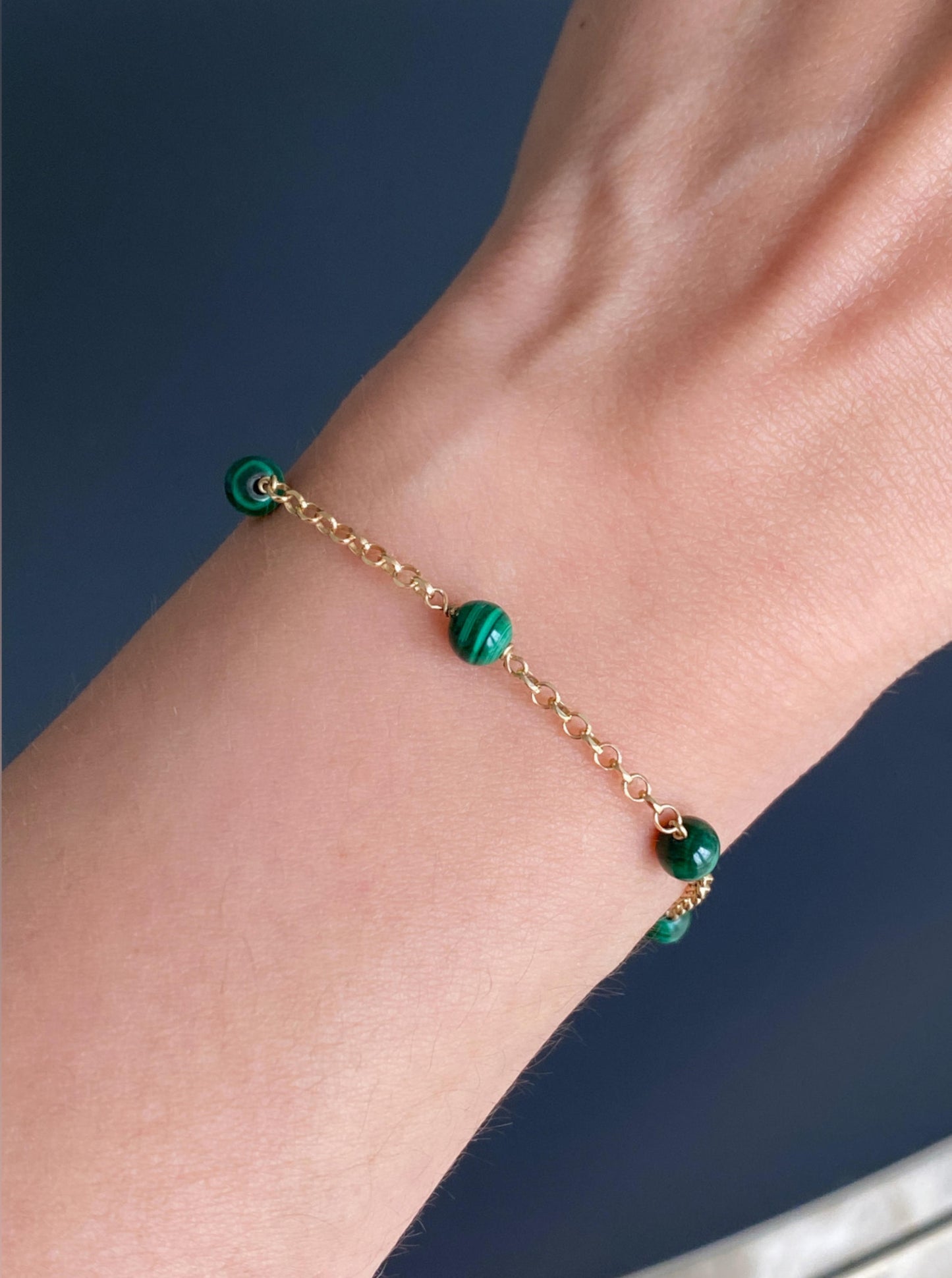 Malachite Beaded Bracelet