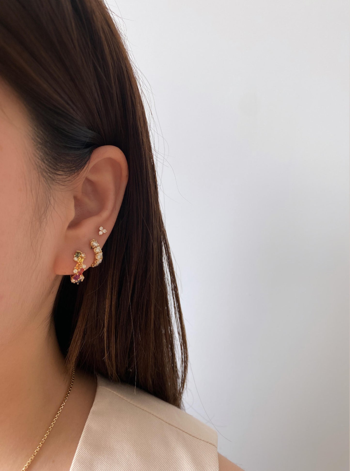 Muti Color Sapphire Hoops