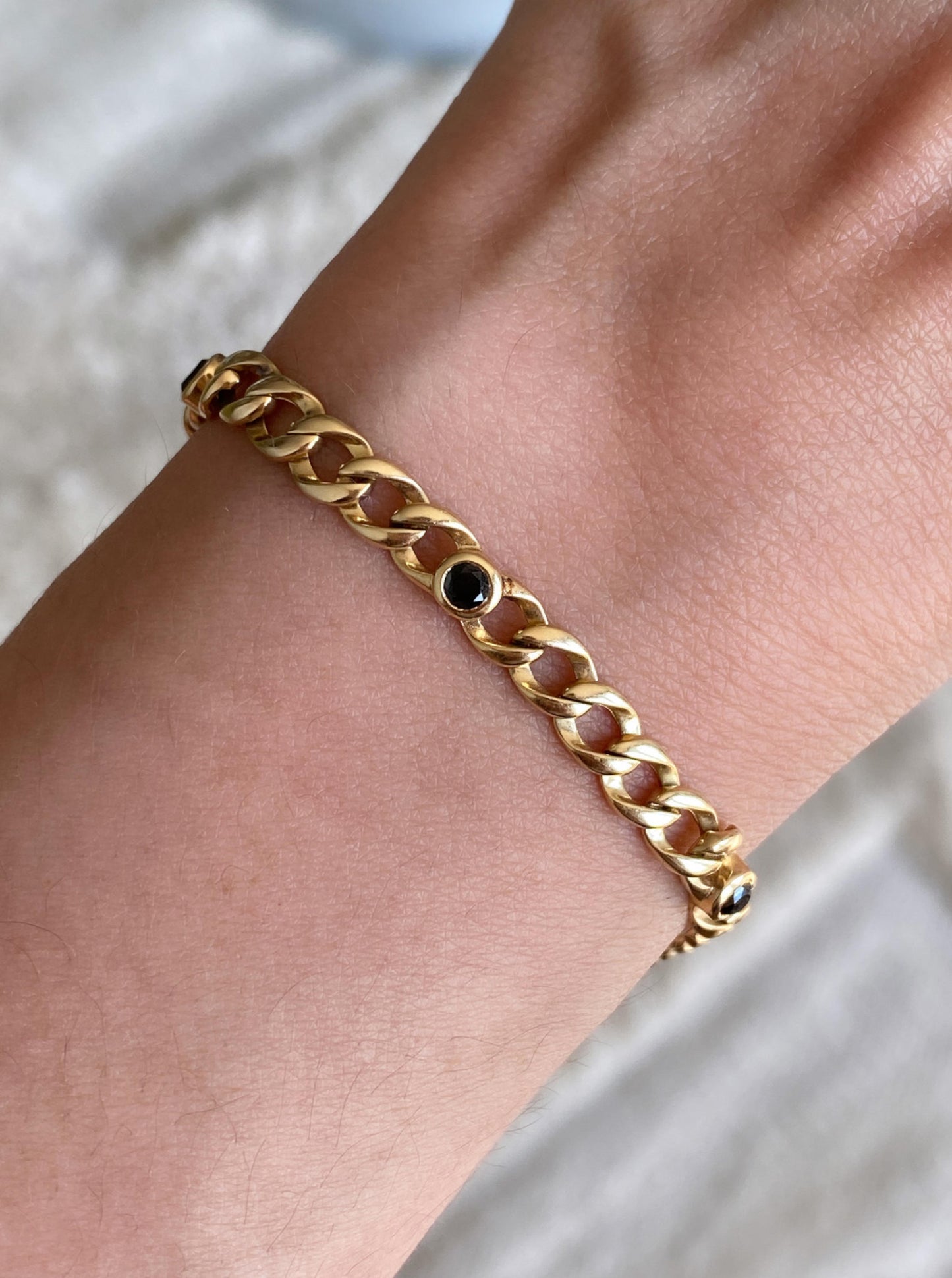 Black Diamond Cuban Bracelet