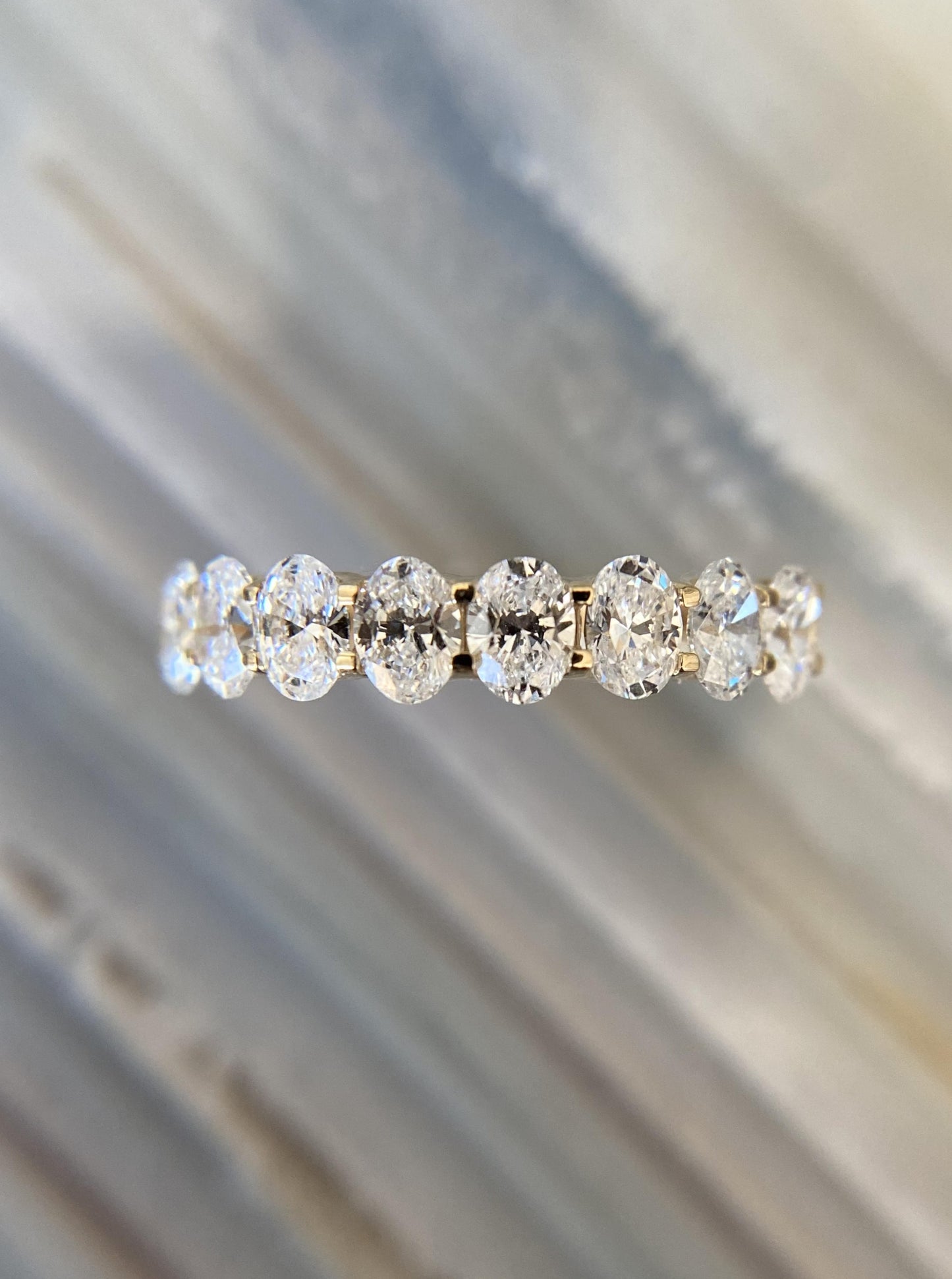 Oval Lab Diamond Band