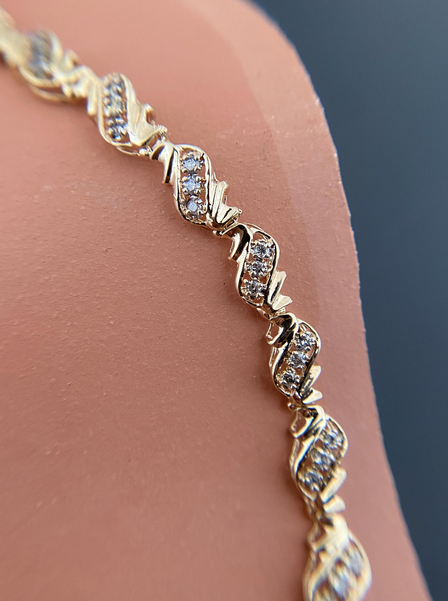 Vintage 10K Diamond Bracelet