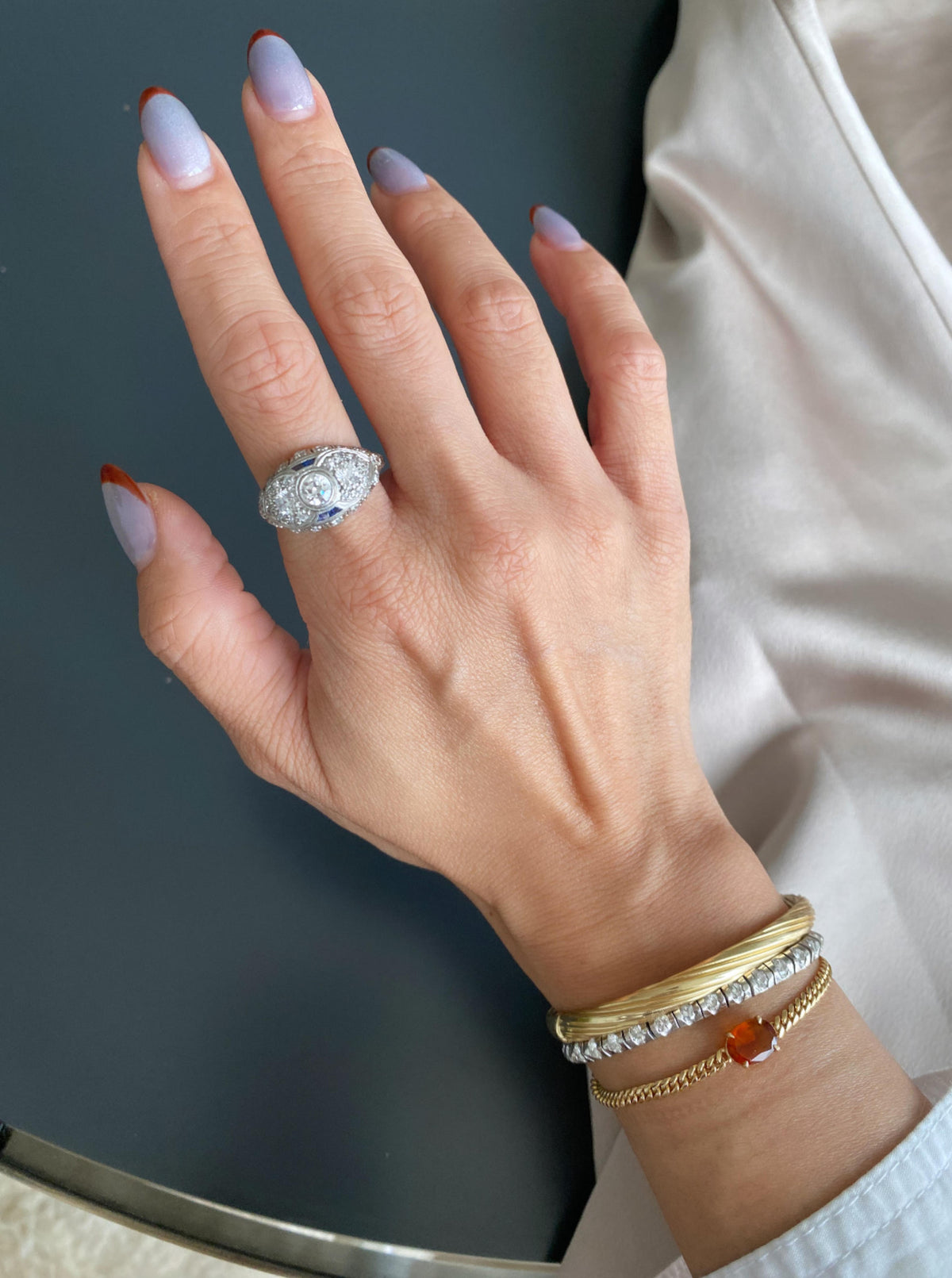 Art Deco Diamond Dome Ring