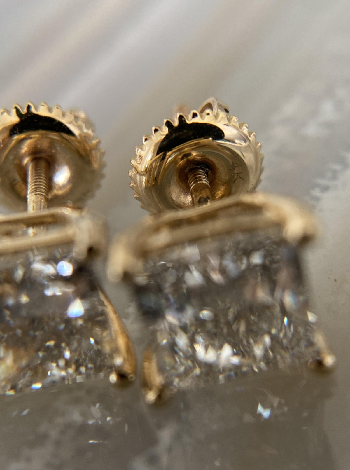 Princess Cut Lab Diamond Studs (3.06 ct)