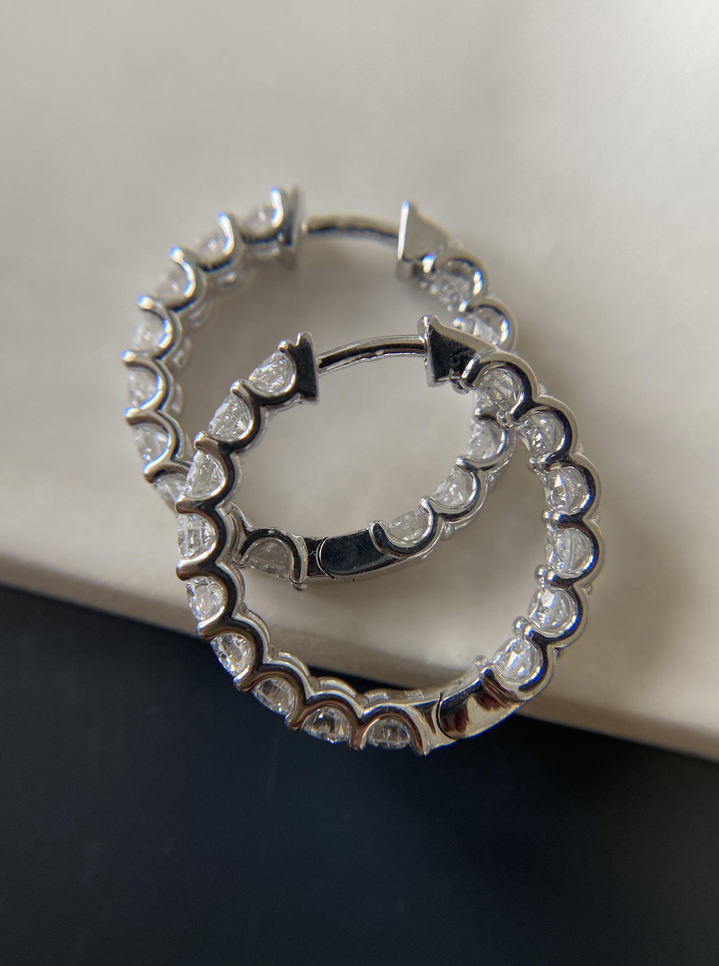 Lab Diamond In & Out Hoops