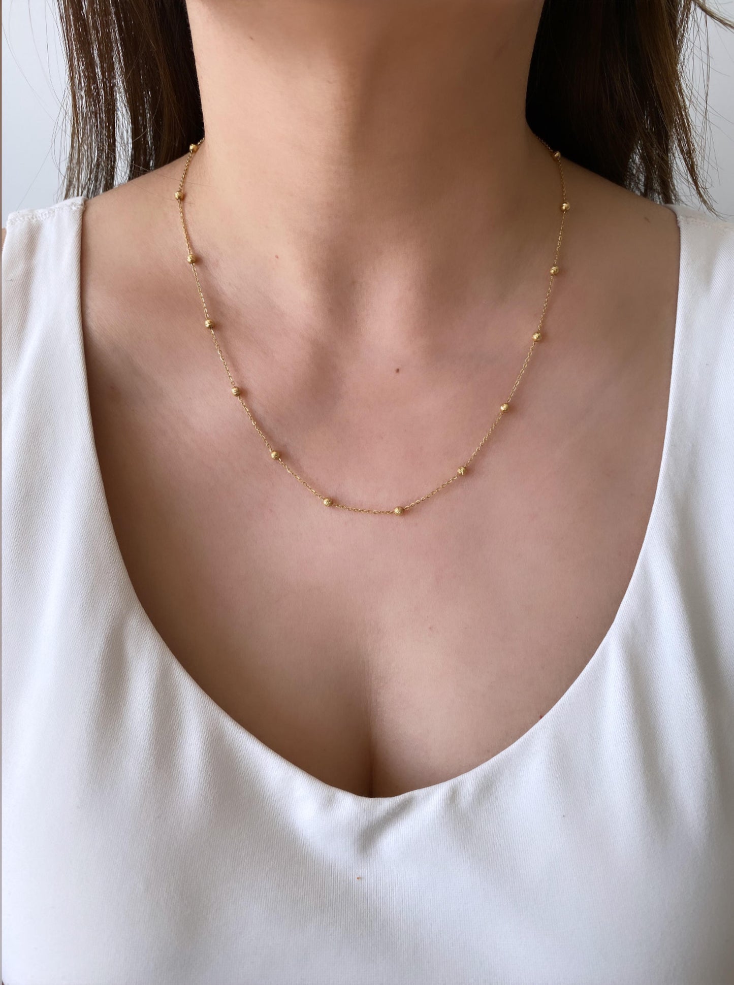 14K Beaded Chain