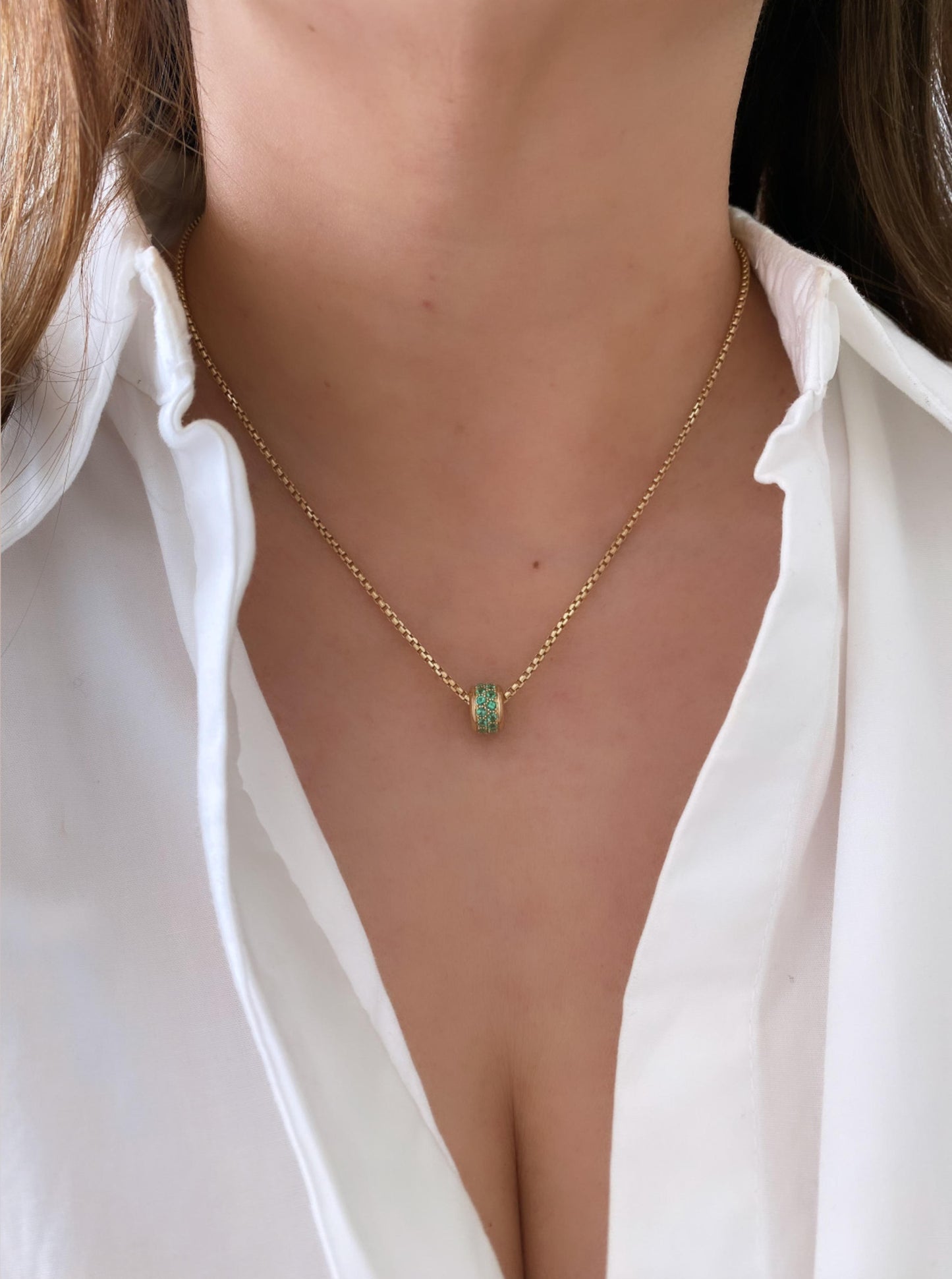 Emerald Cluster Spacer Charm