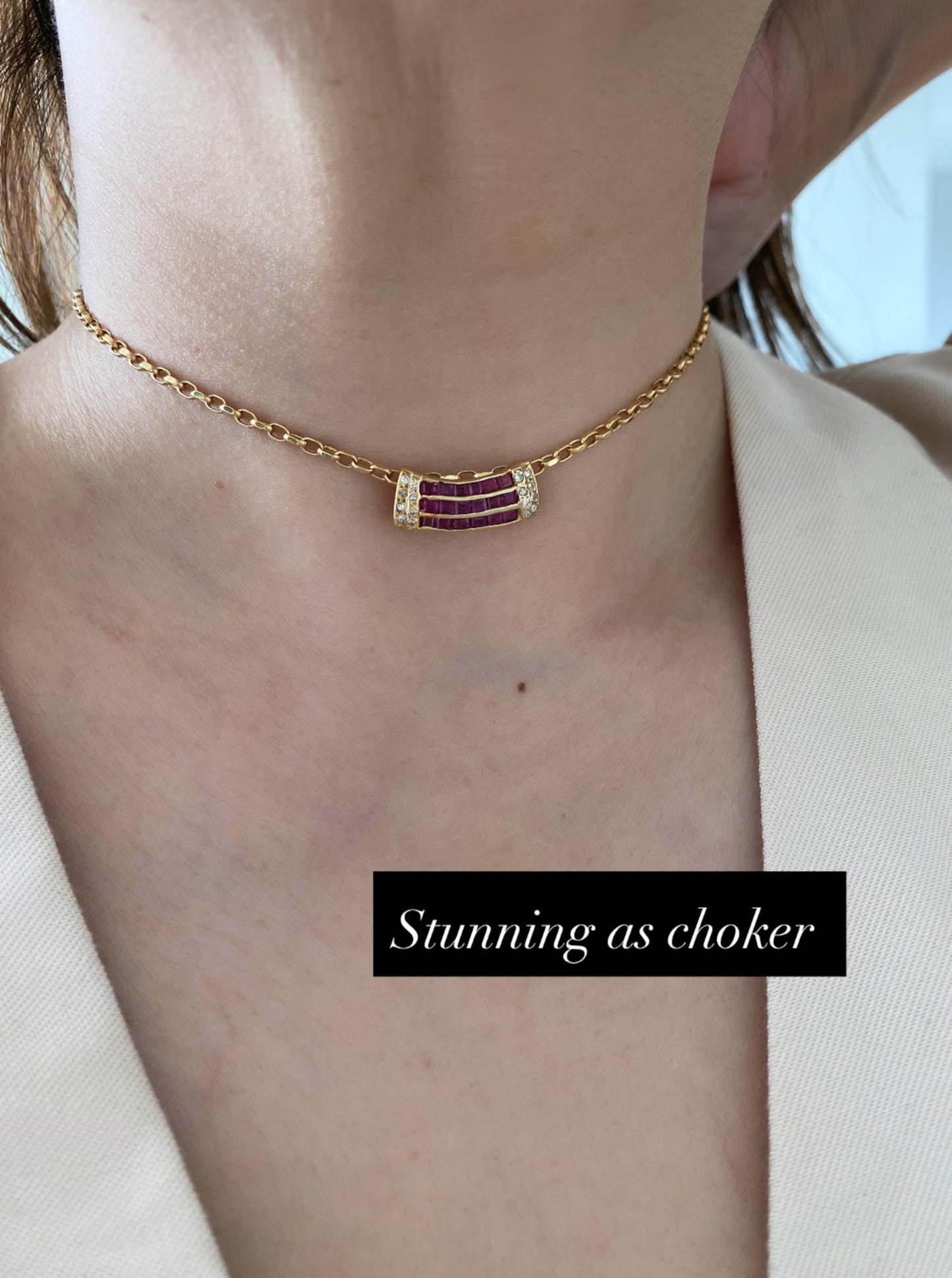 Vintage Ruby Slider Pendant