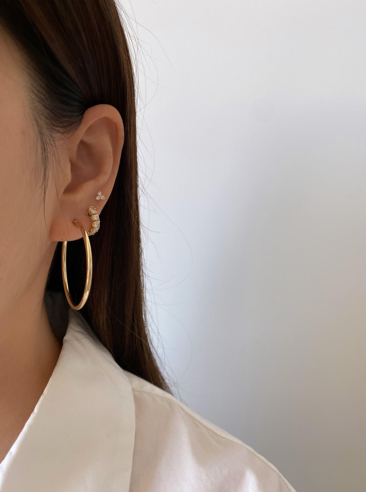 14K Large thin Hoops