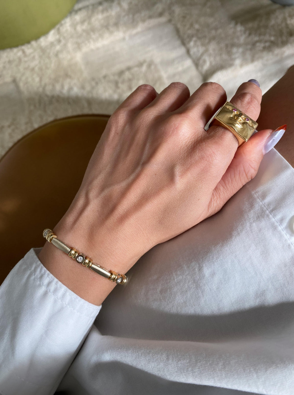 Vintage Satin Diamond Bracelet