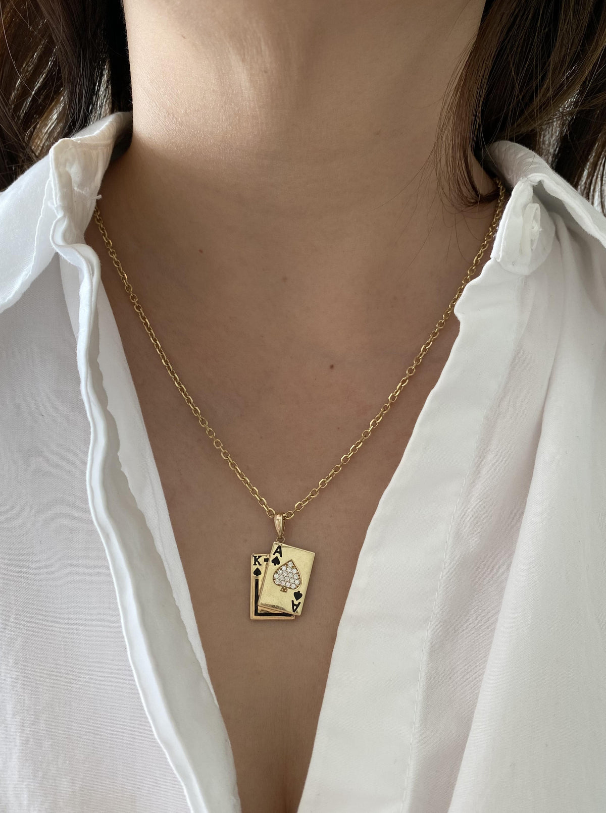 Vintage Poker Card Charm