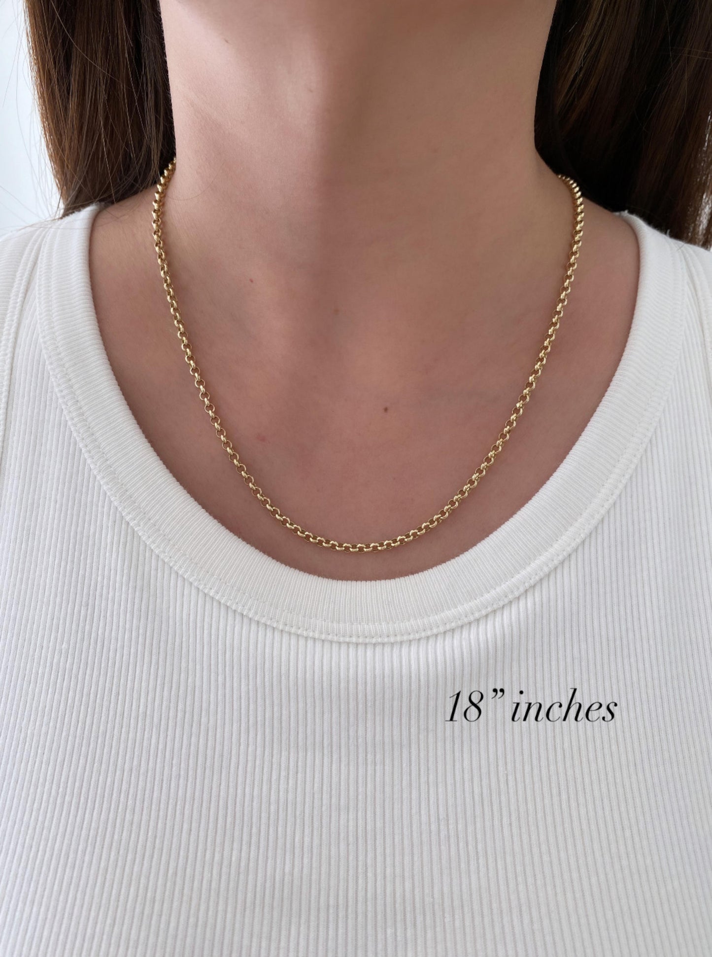 18" Dainty Round Rolo Chain